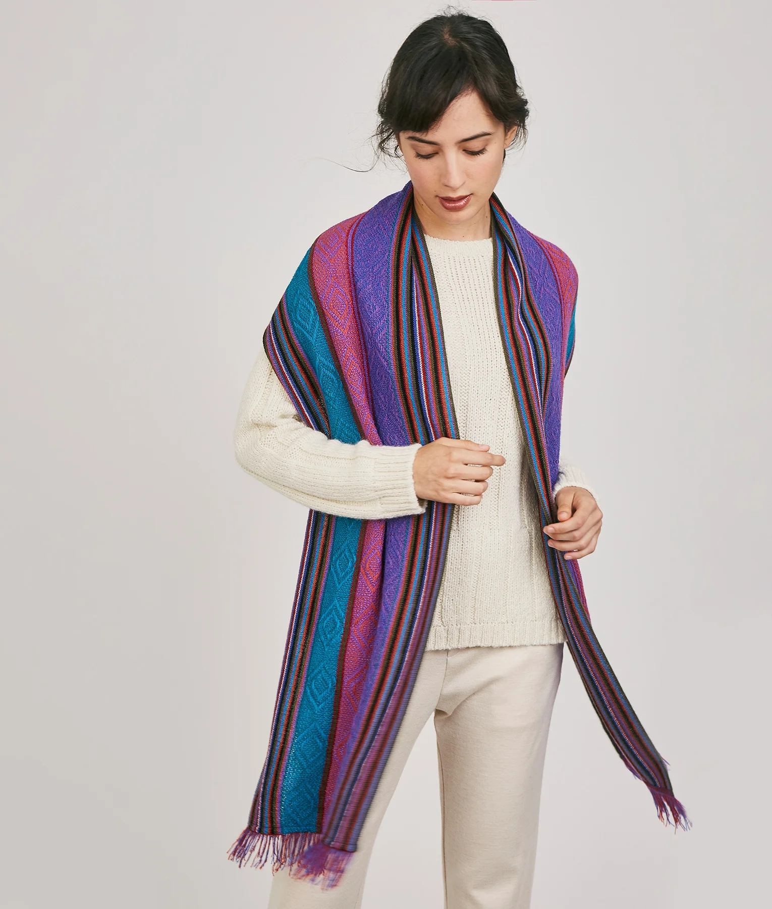 Lightweight Fringed Scarf - Image 2