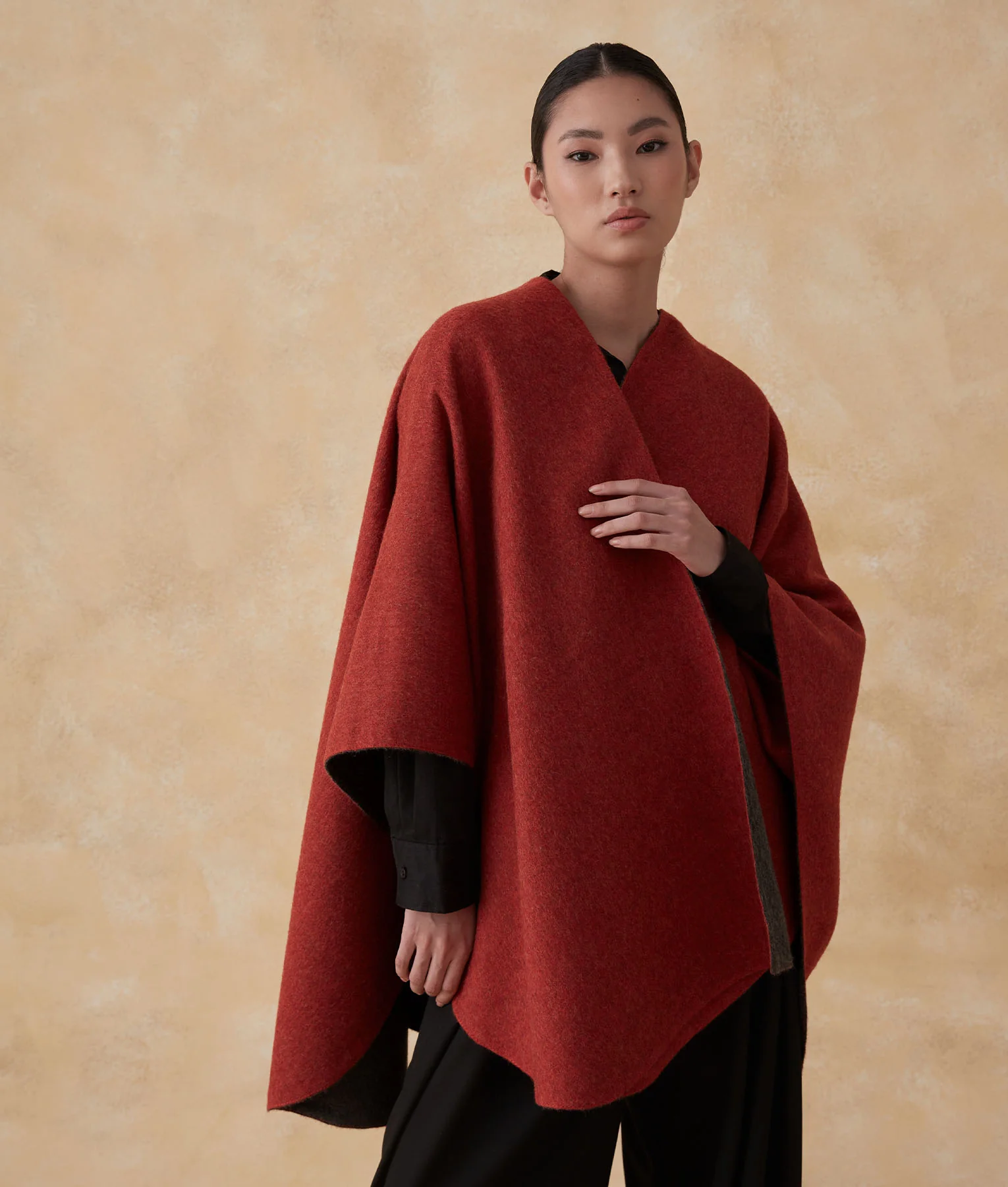 Baby Alpaca Reversible Soft Cape - Image 11