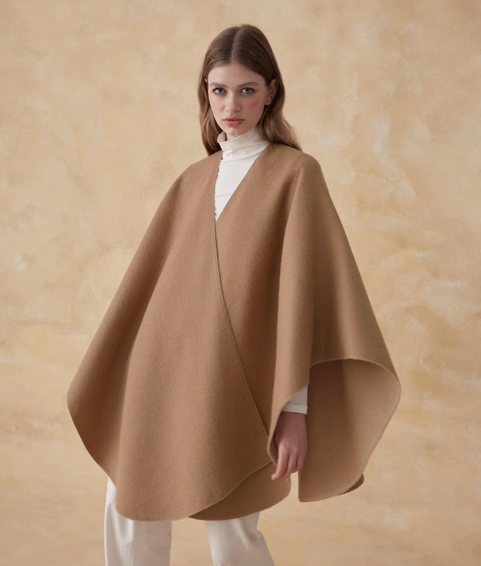 Baby Alpaca Reversible Soft Cape - Image 3