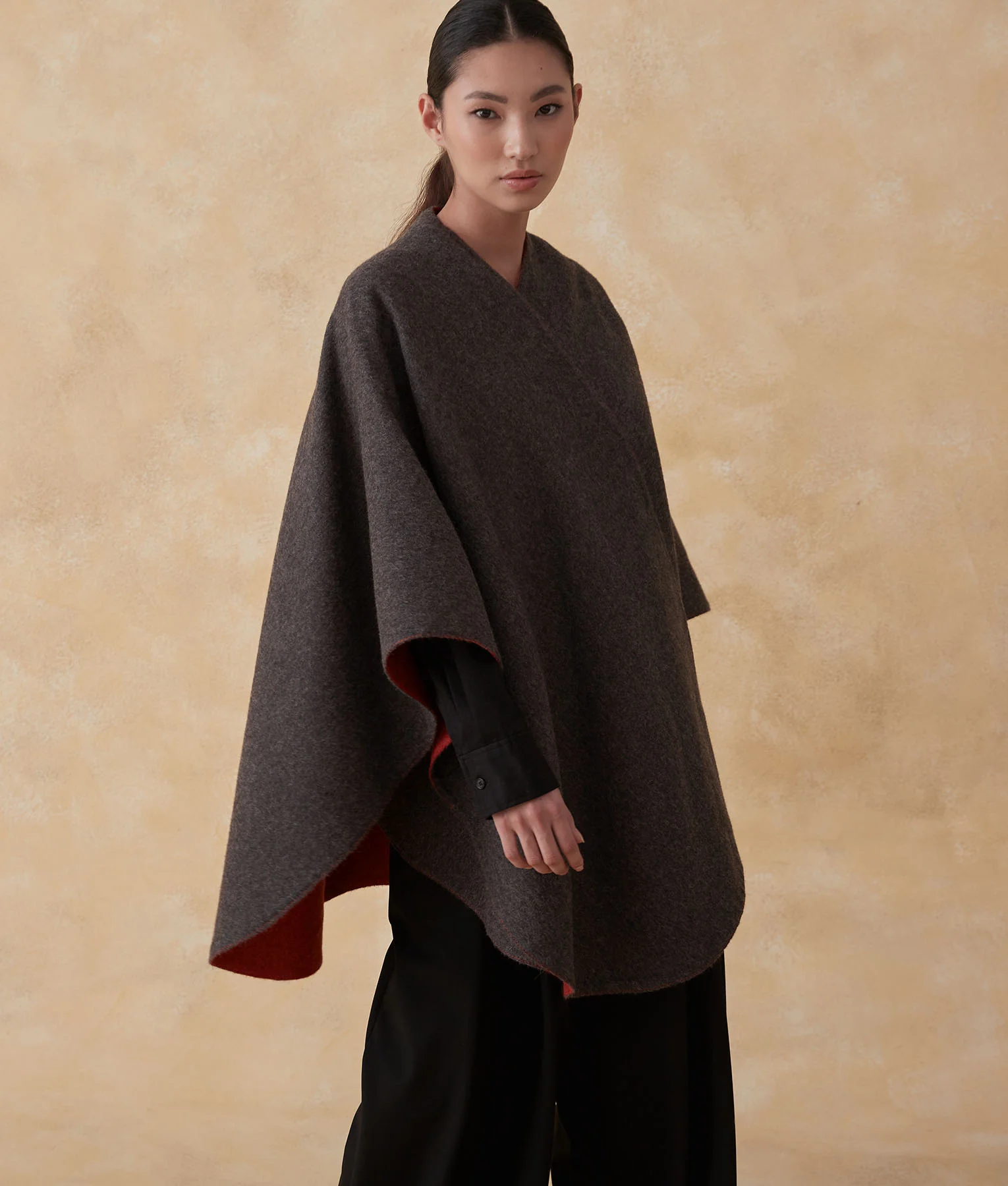 Baby Alpaca Reversible Soft Cape - Image 7
