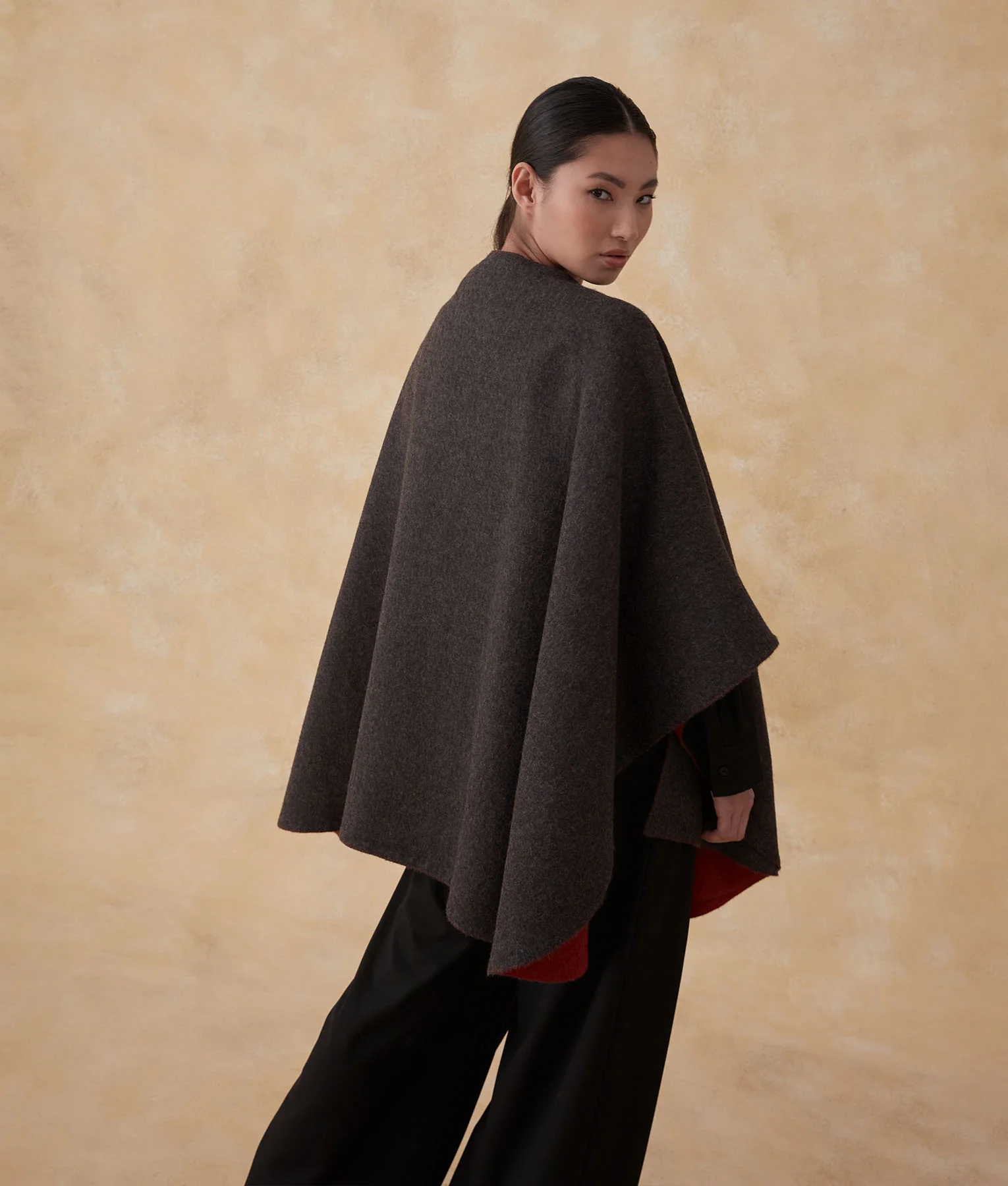 Baby Alpaca Reversible Soft Cape - Image 8