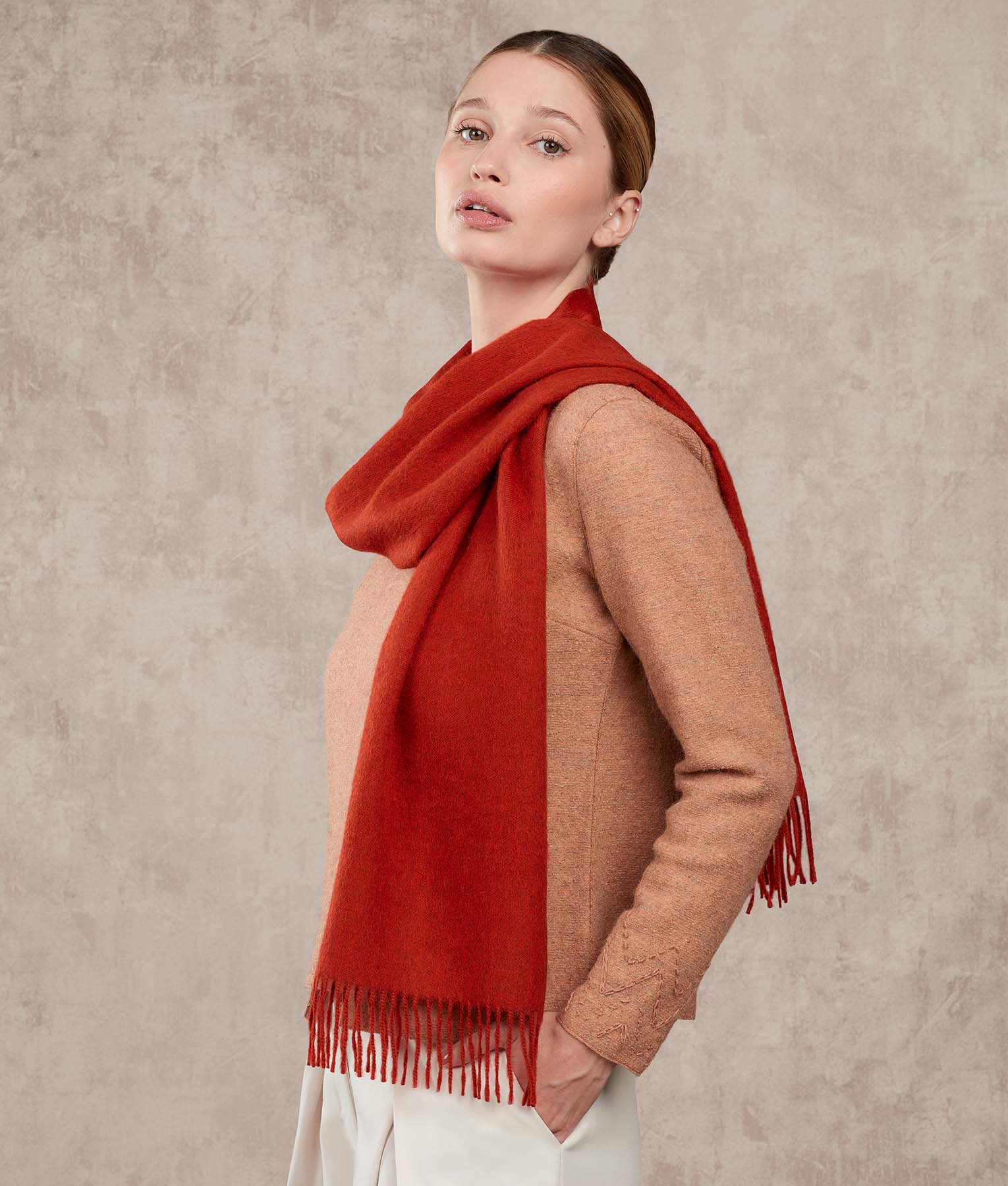 Premium Alpaca Brushed Scarf - Image 7