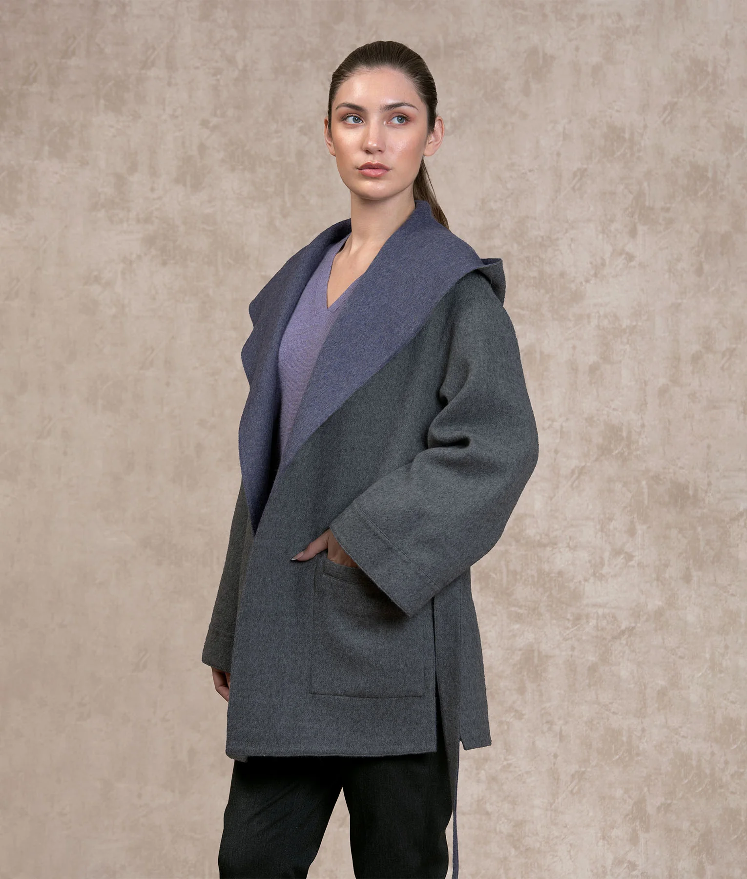 Belted Short Hoodie - Image 4
