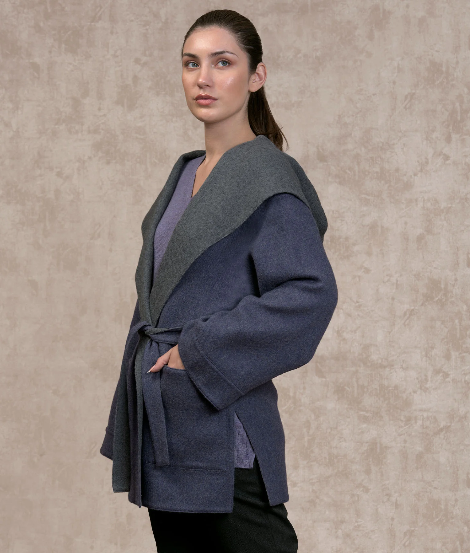Belted Short Hoodie - Image 6