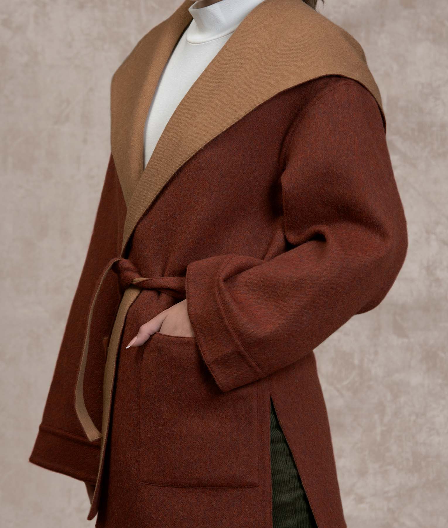 Belted Short Hoodie - Image 3