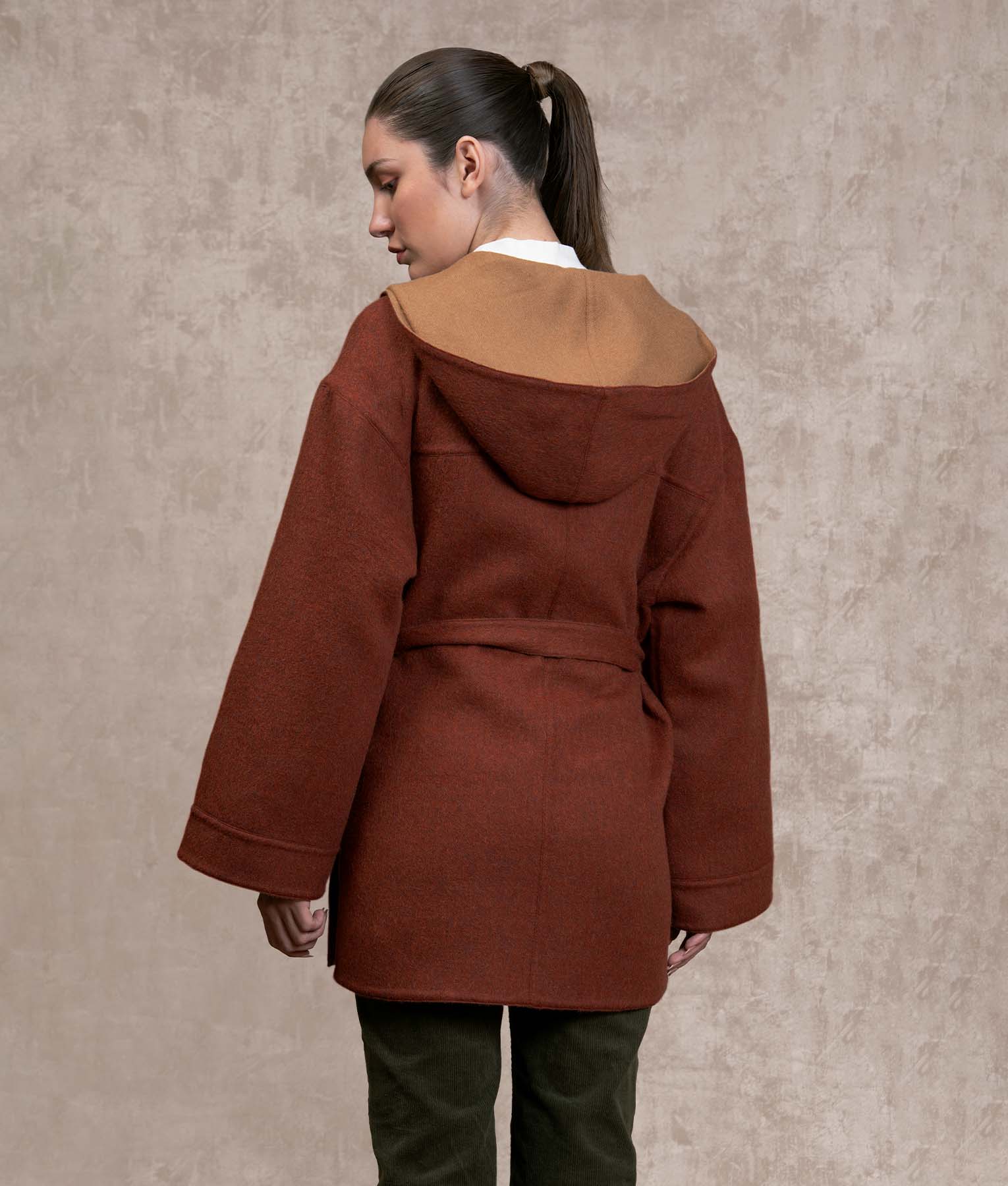 Belted Short Hoodie - Image 4