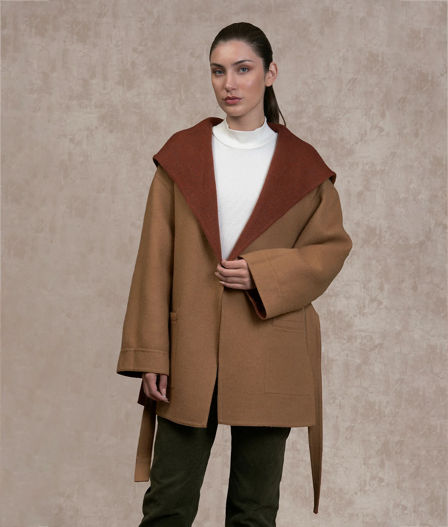 Belted Short Hoodie - Image 5