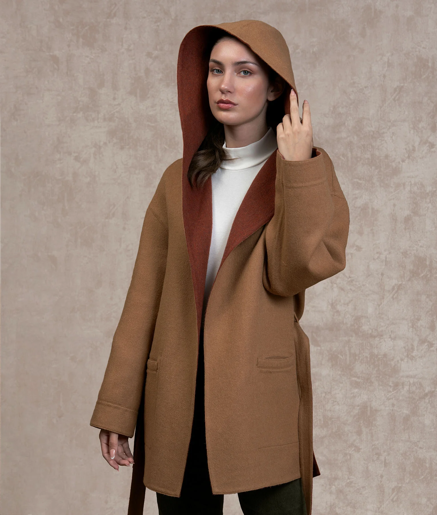 Belted Short Hoodie - Image 7