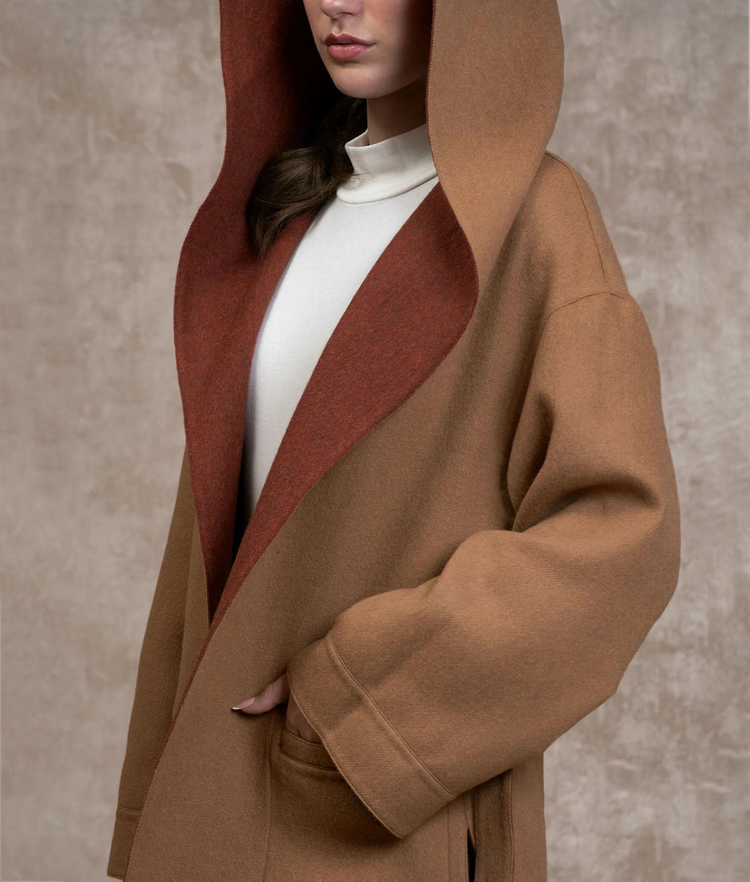 Belted Short Hoodie - Image 8