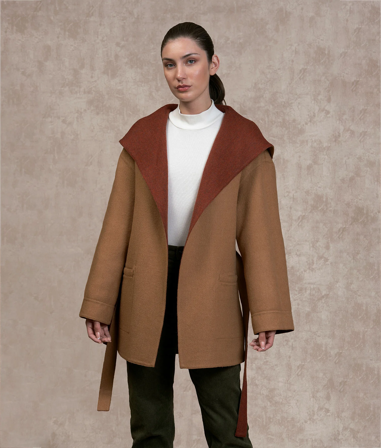 Belted Short Hoodie - Image 9