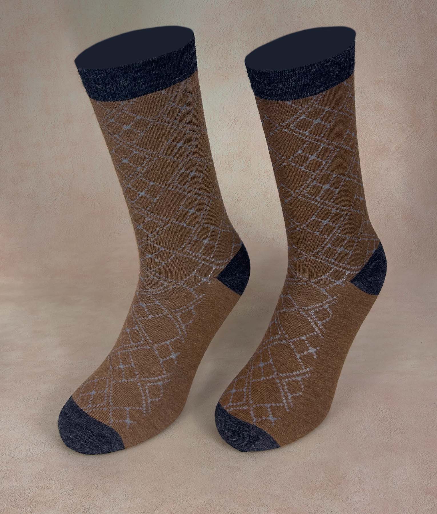 Bi Colour Jacquard Mens Socks - Image 3