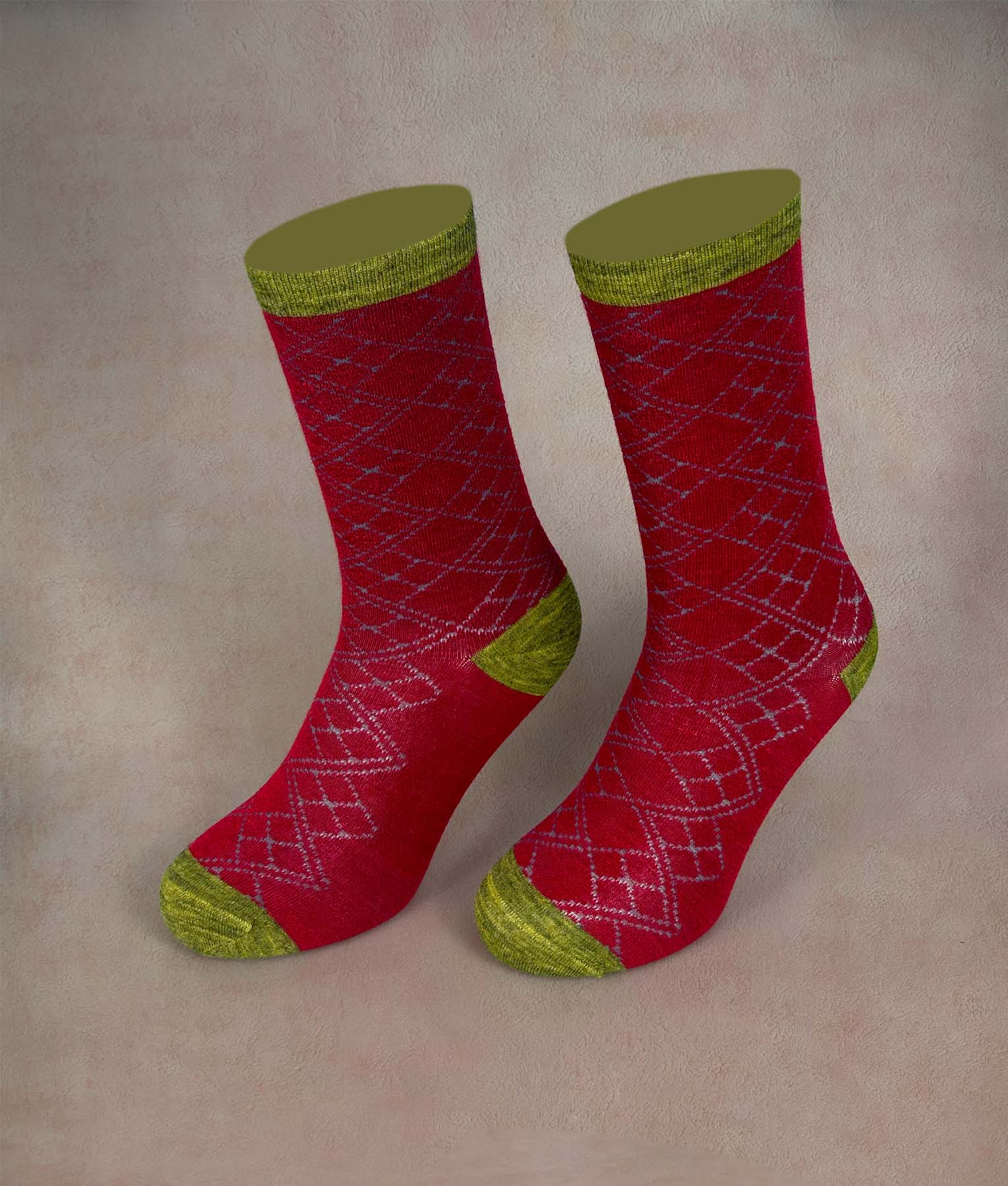 Bi Colour Jacquard Women Socks - Image 2