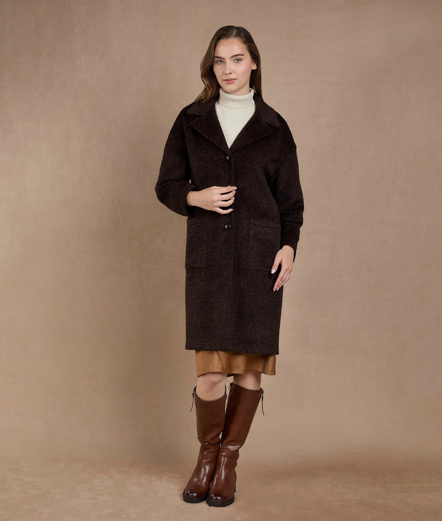 Brown Long Coat - Image 2