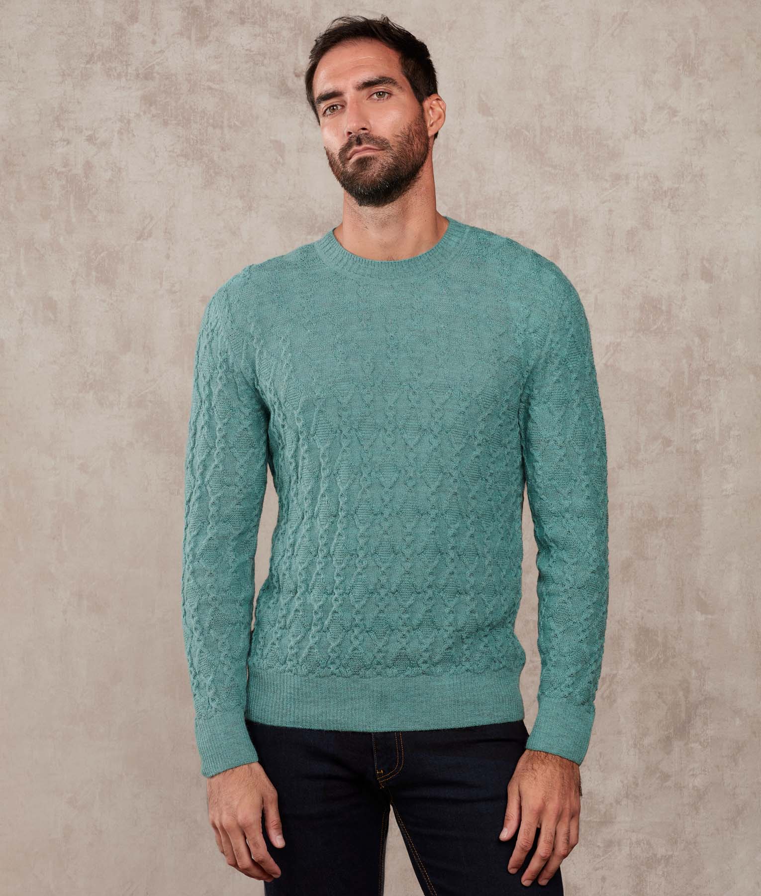 Cables & More Crew Neck Sweater - Image 3
