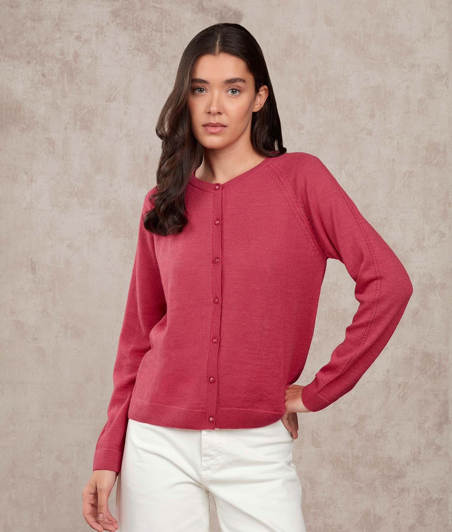 Basic Raglan Sleeves Cardigan - Image 3