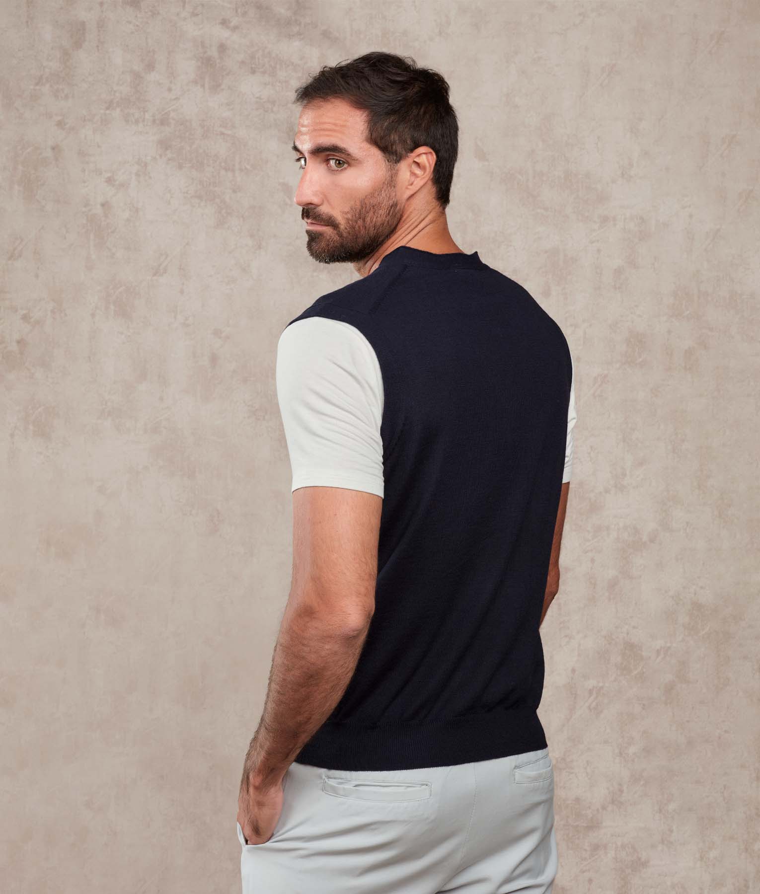 Classic Vest - Navy Blue - Image 3