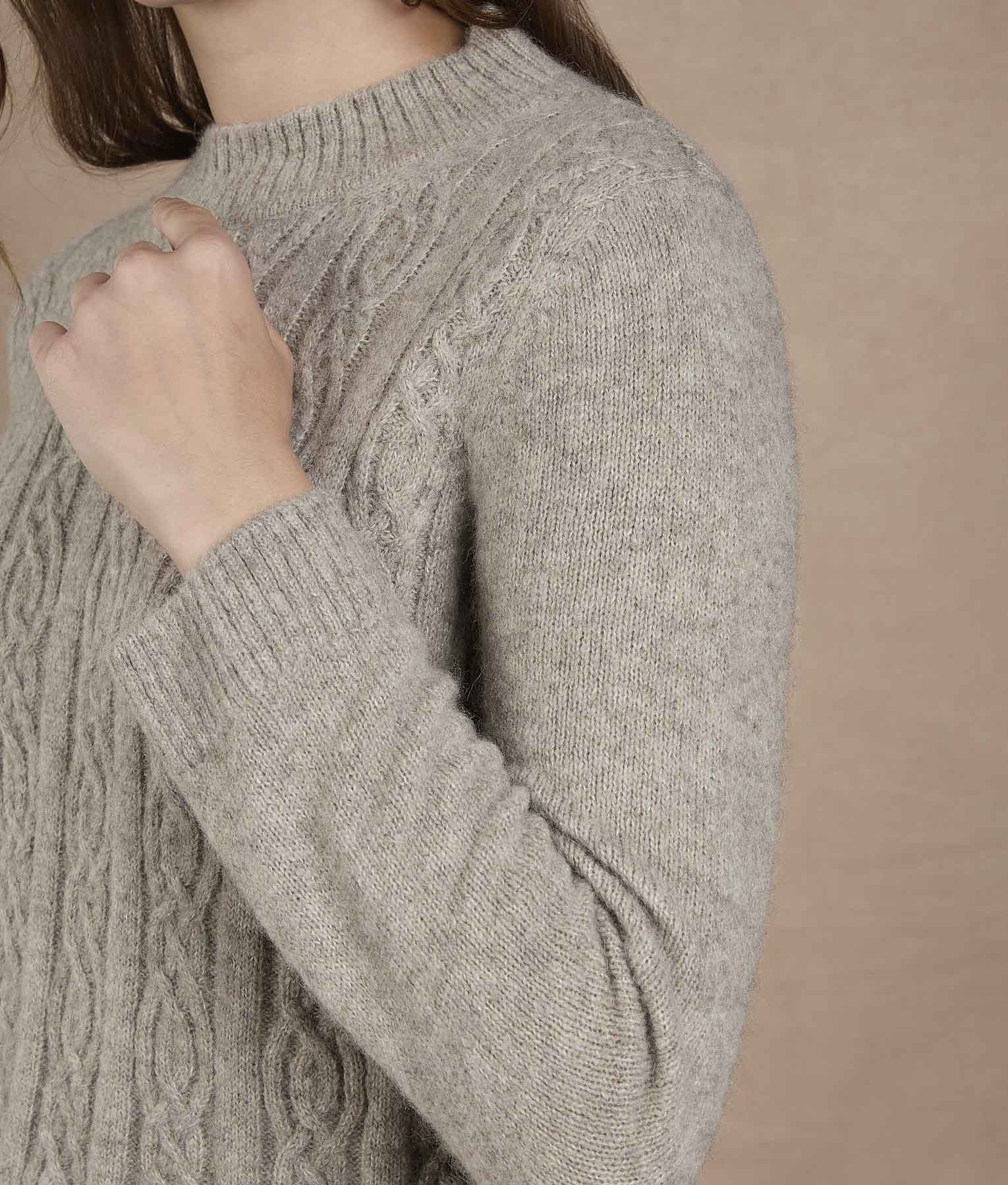 Warm Gray Turtleneck Sweater - Image 2