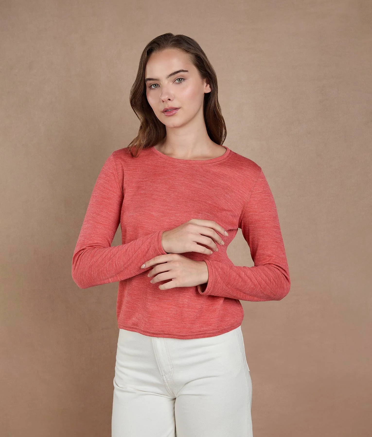 Peach Bloom and Living Coral Reversible Sweater