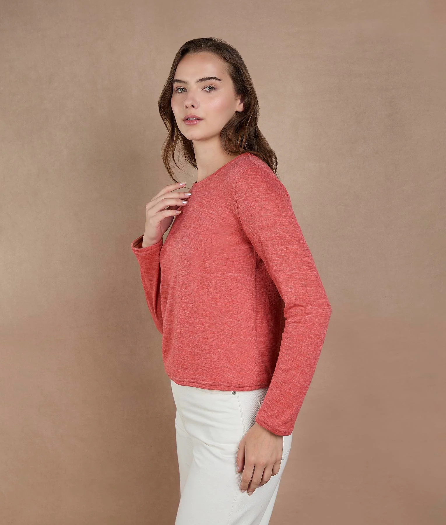 Peach Bloom and Living Coral Reversible Sweater - Image 2