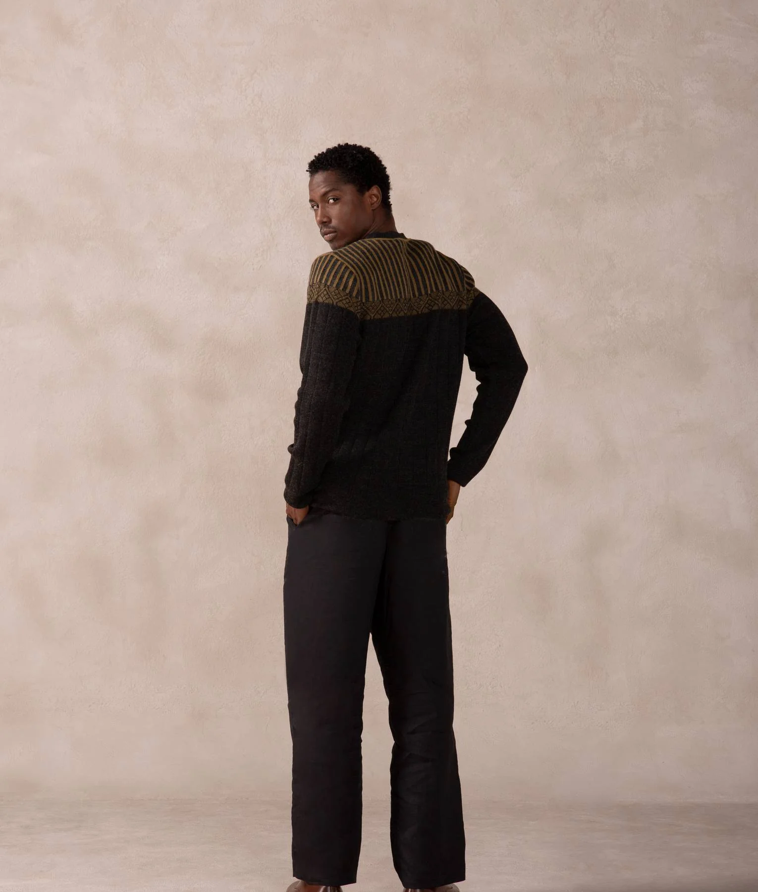 Decab Sweater - Black And Olive Oil - Image 3