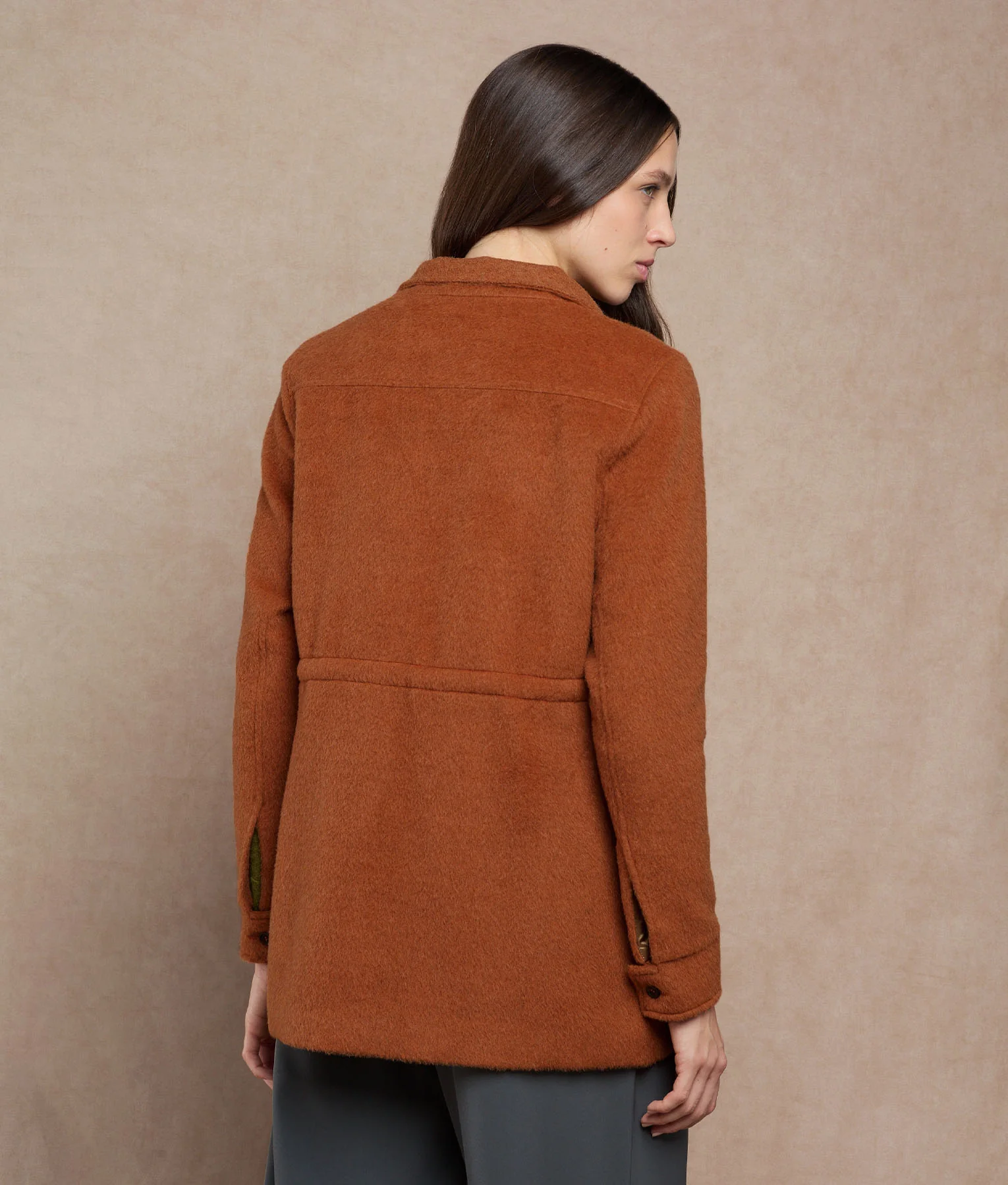 Easy Fit Cargo Coat - Umber Brown - Image 3