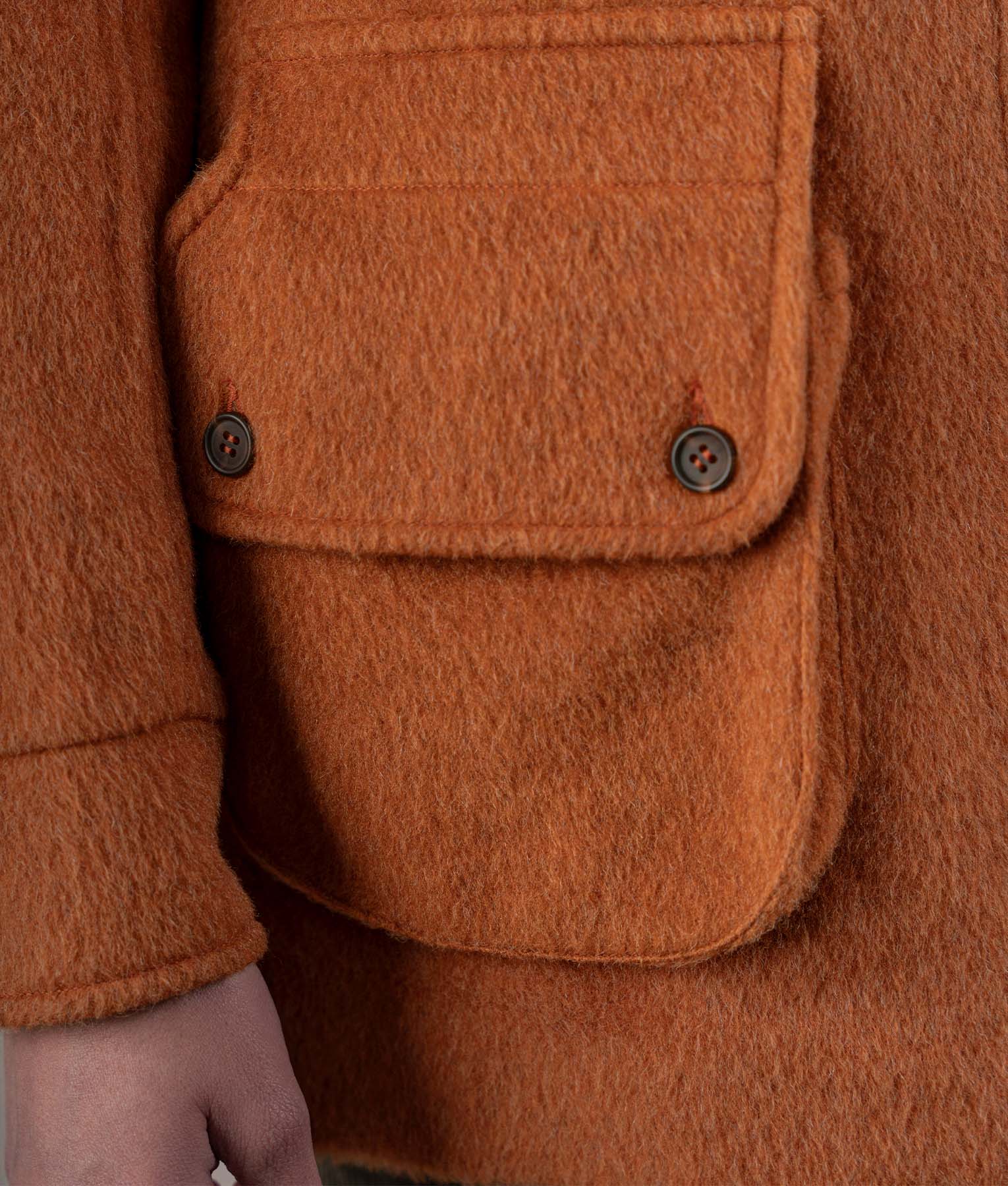 Easy Fit Cargo Coat - Umber Brown - Image 4