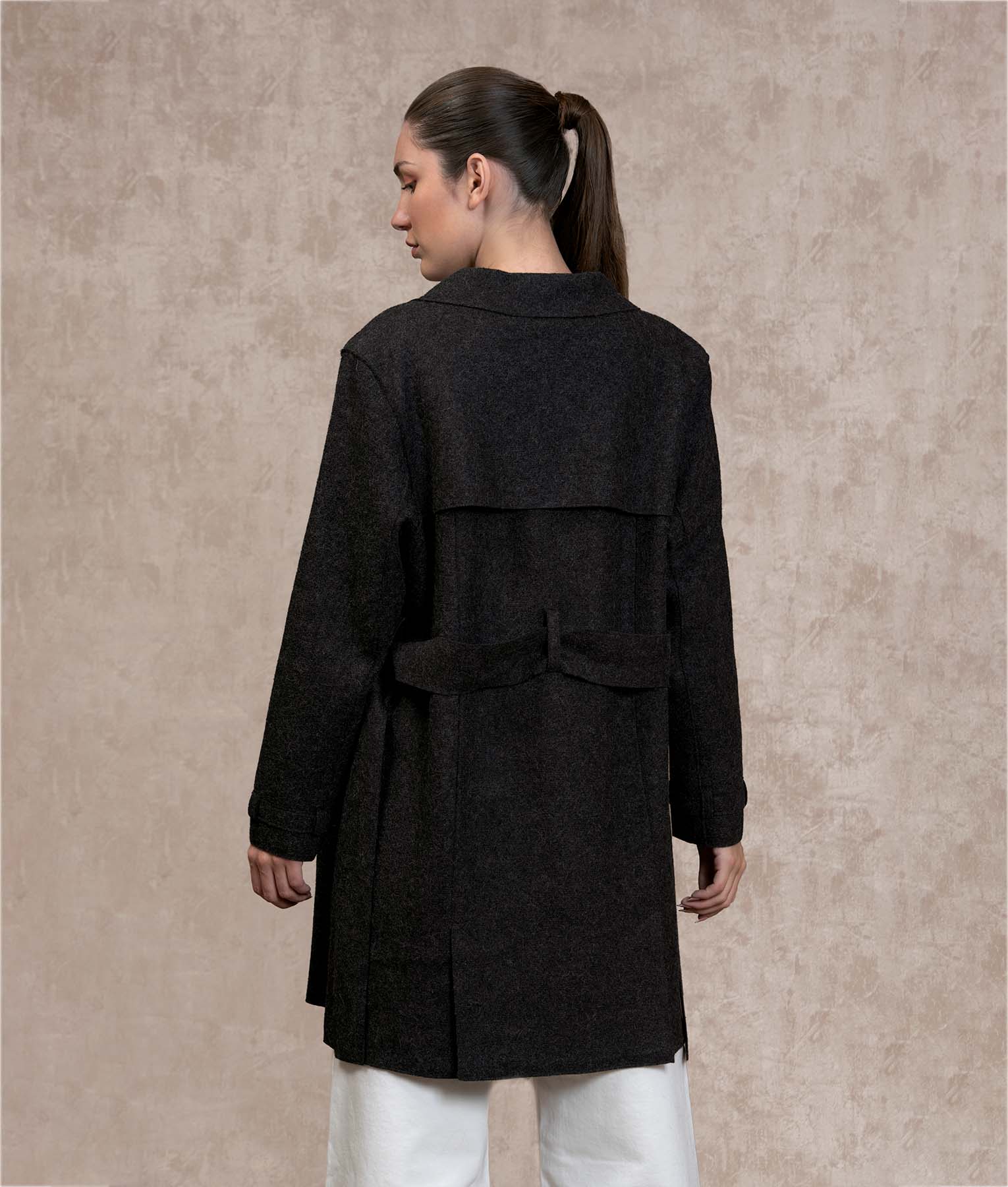 Felted Trench Coat - Image 3