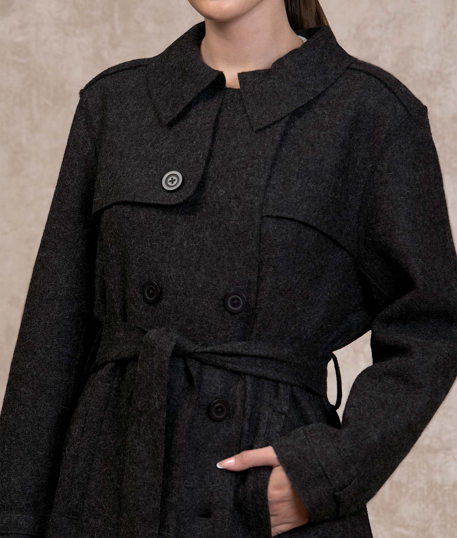 Felted Trench Coat - Image 4