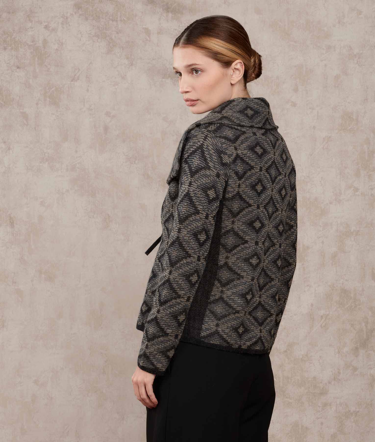 Fitted Wrap Cardigan - Image 3