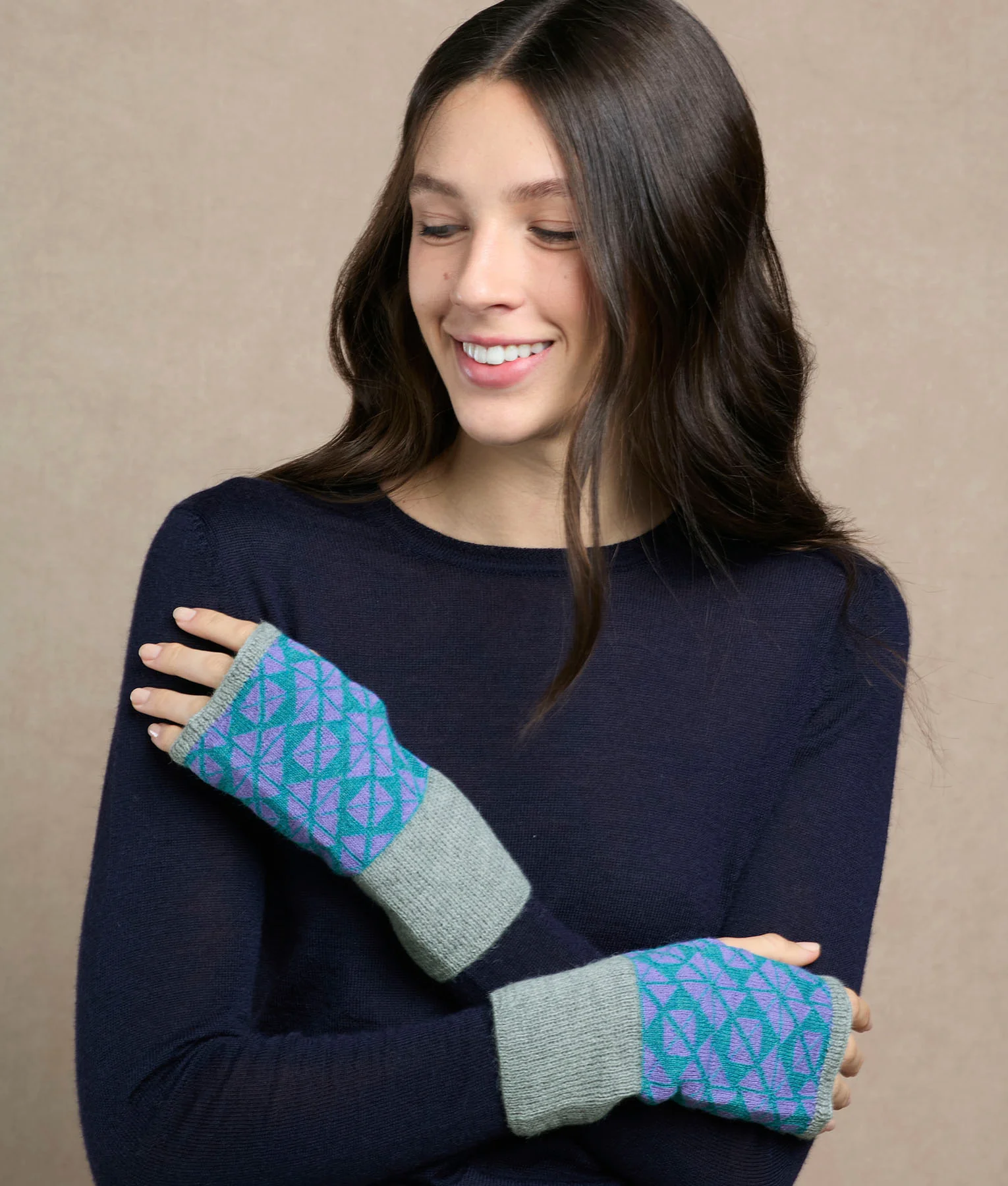 Flowers Reversible Mittens - Image 4