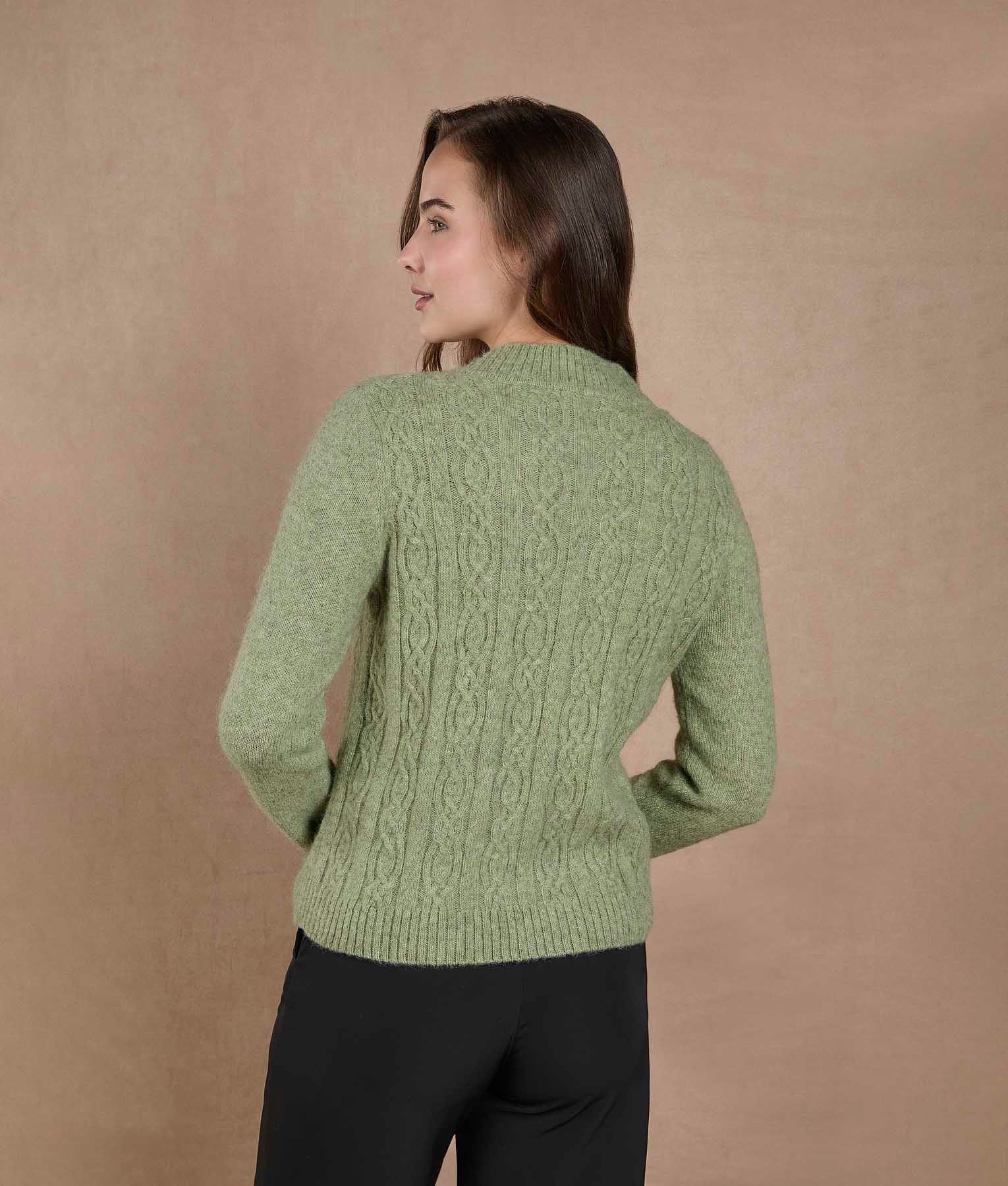 Forest Shade Turtleneck Sweater - Image 3