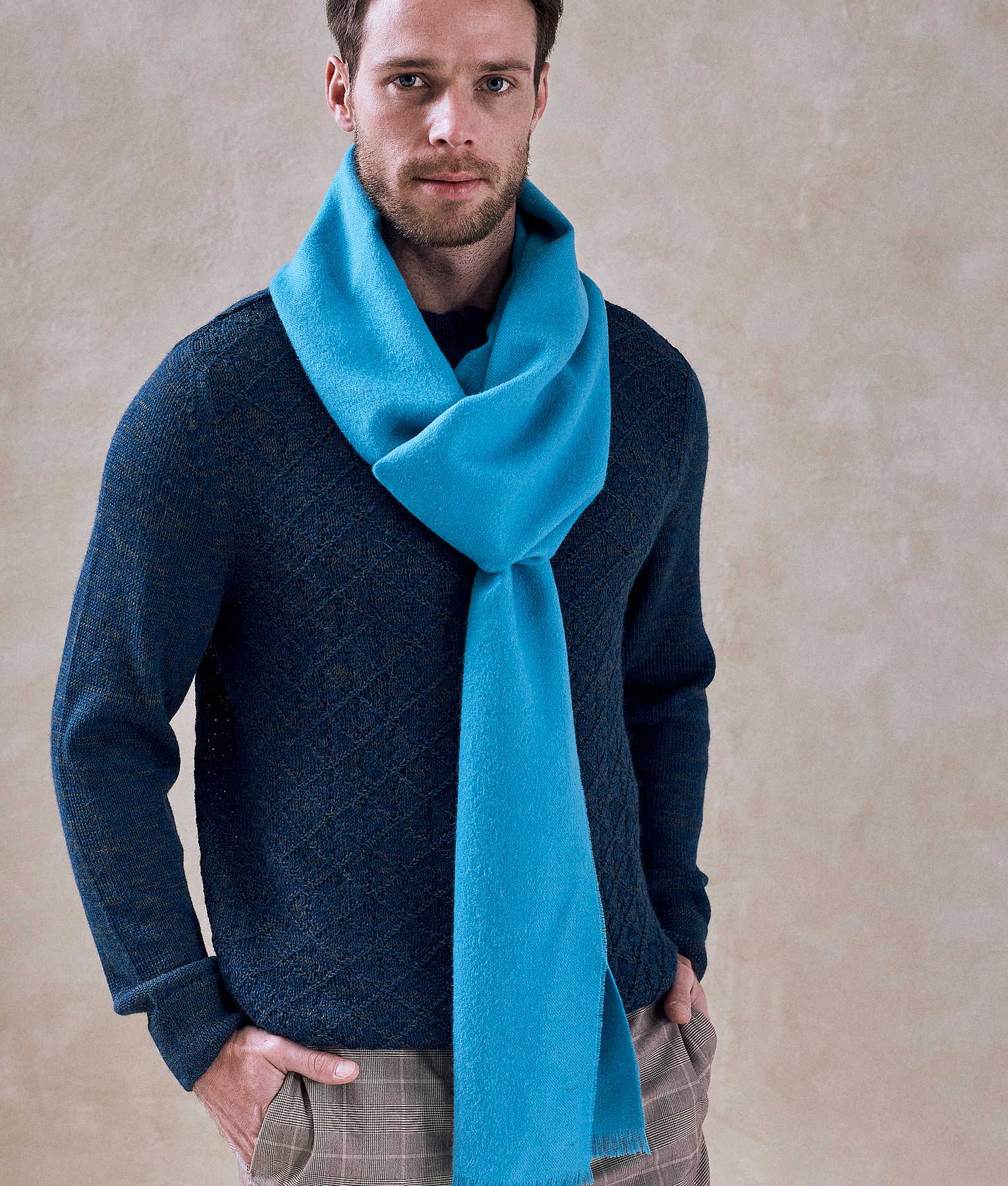 Fringed Baby Alpaca Brushed Scarf - Image 11