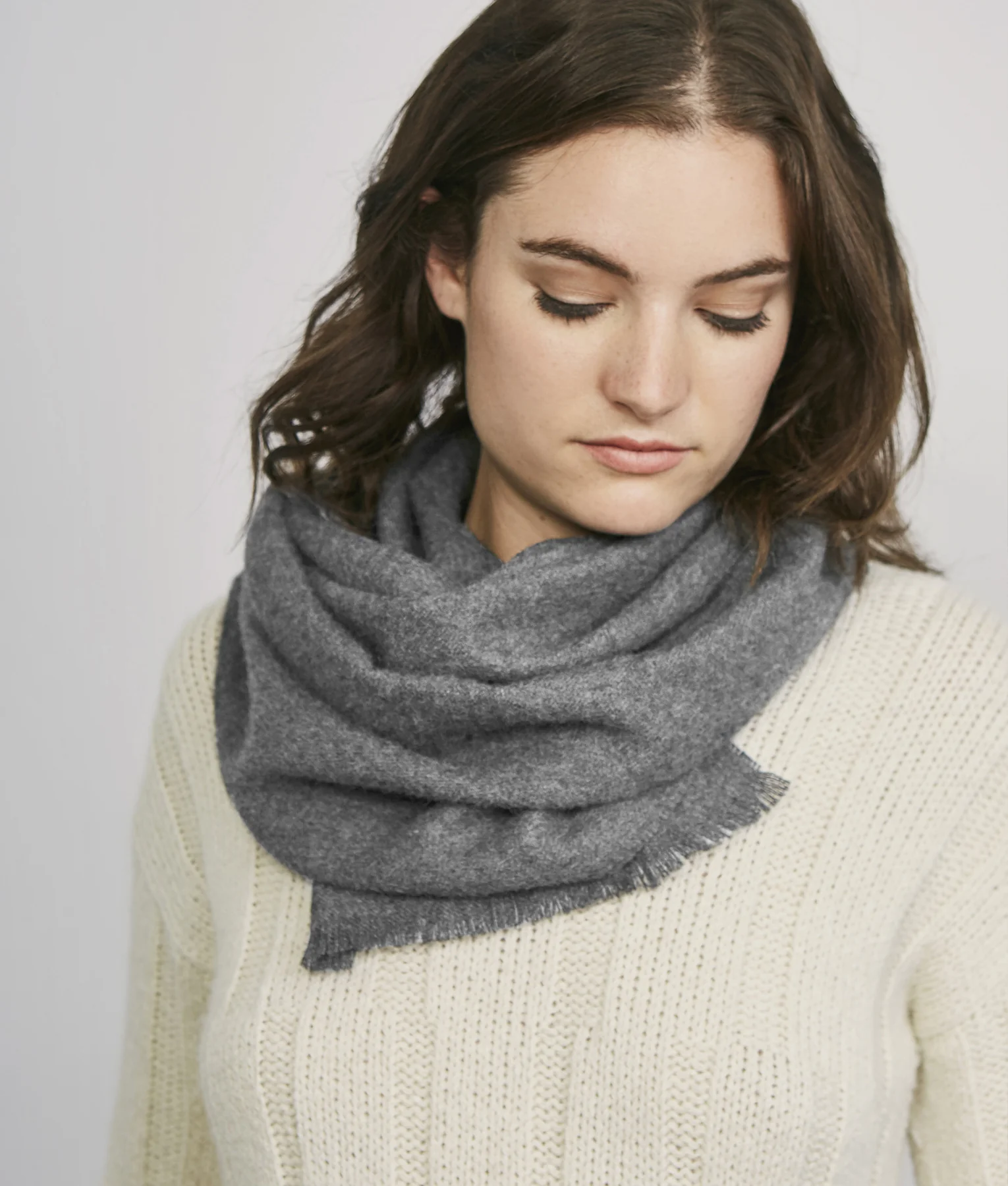New Fringeless Brushed Scarf - Image 3