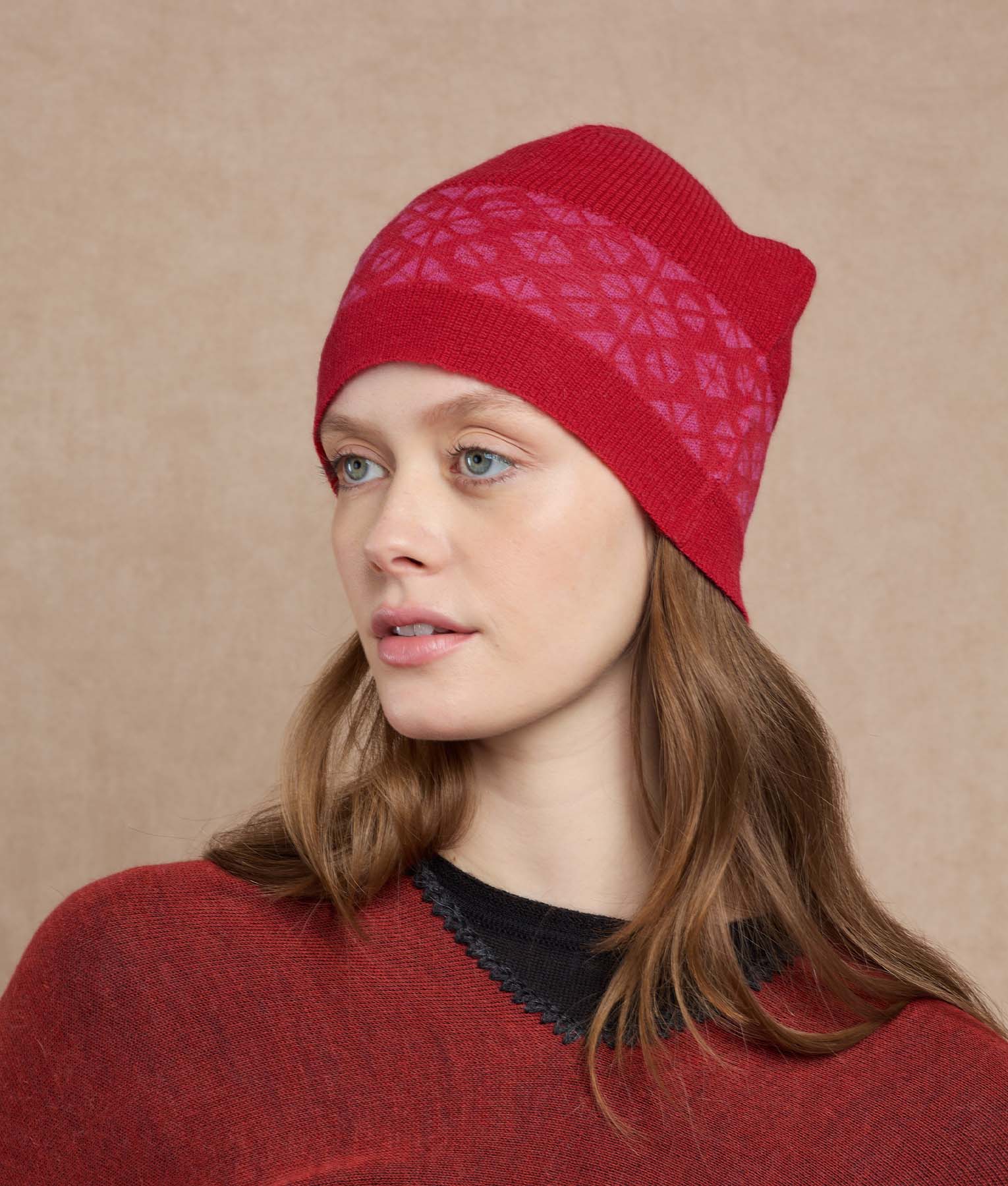 Jacquard & Ribs Reversible Beanie - Image 4