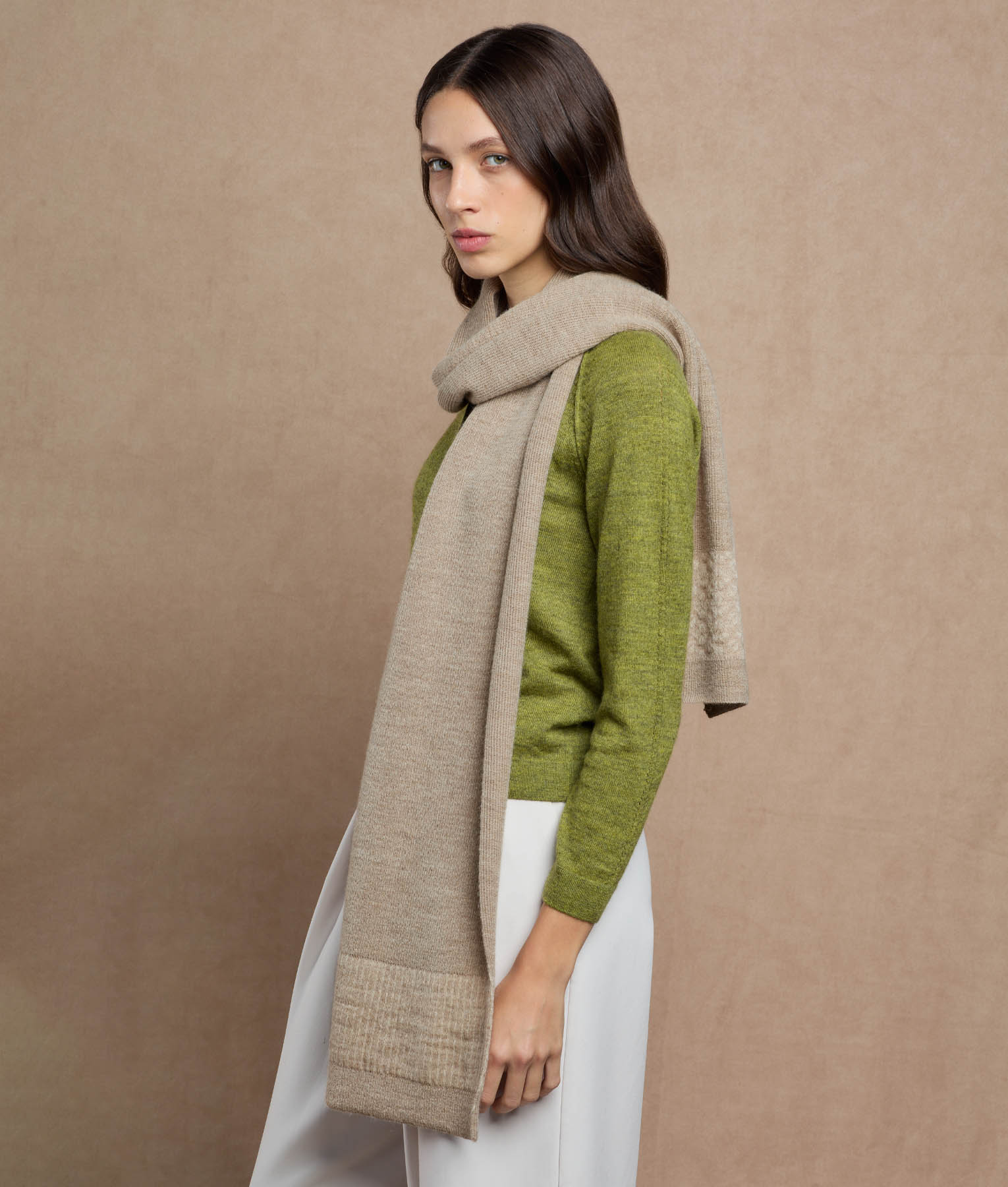 Jacquard & Ribs Scarf - Image 2