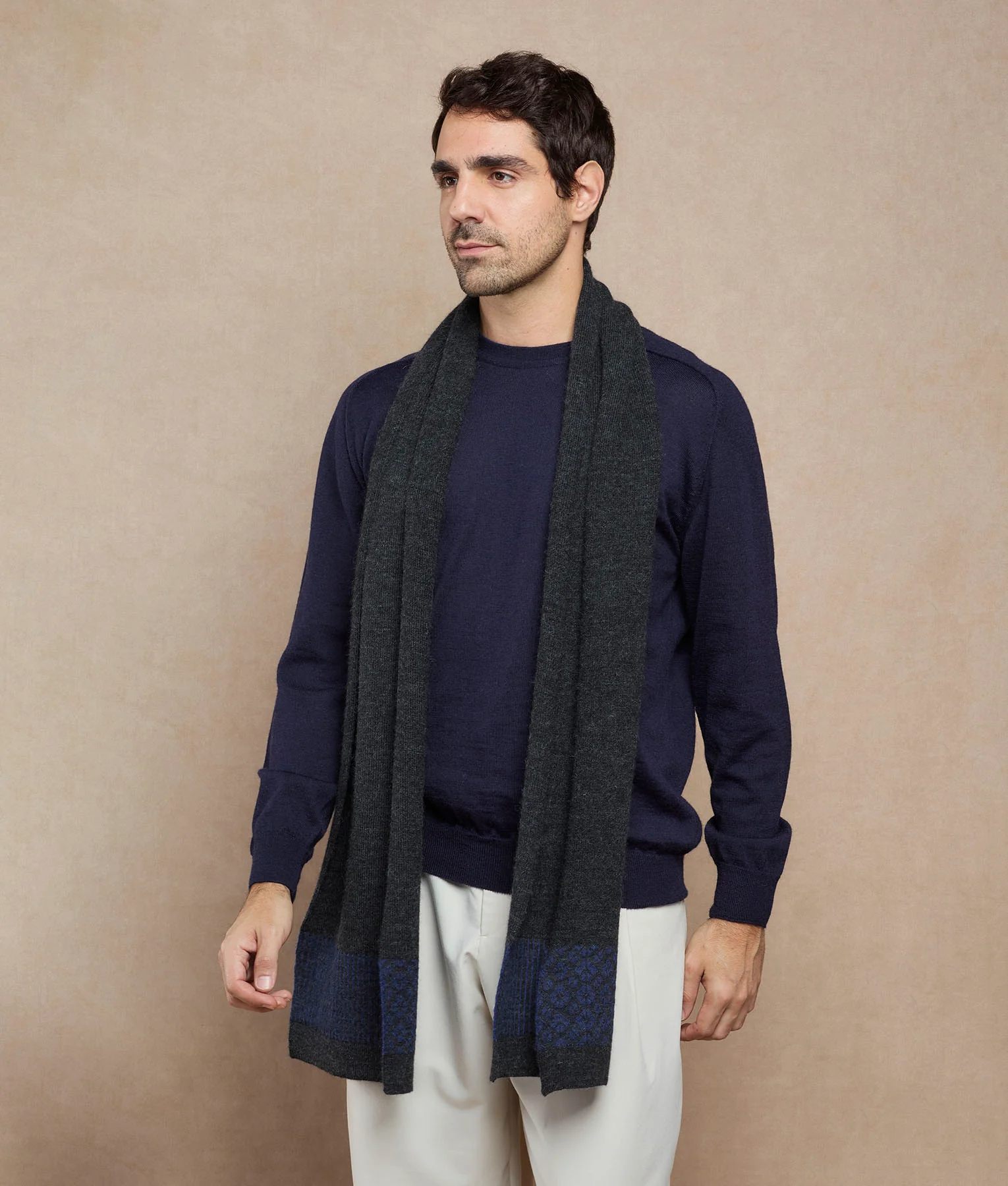 Jacquard & Ribs Scarf - Image 4
