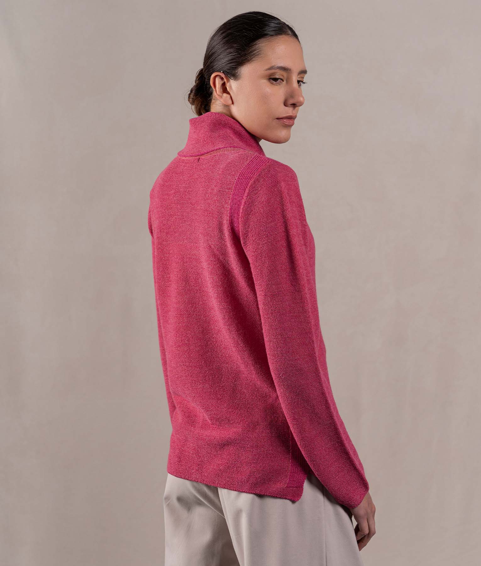 Links Sweater - Deep Pink - Image 2