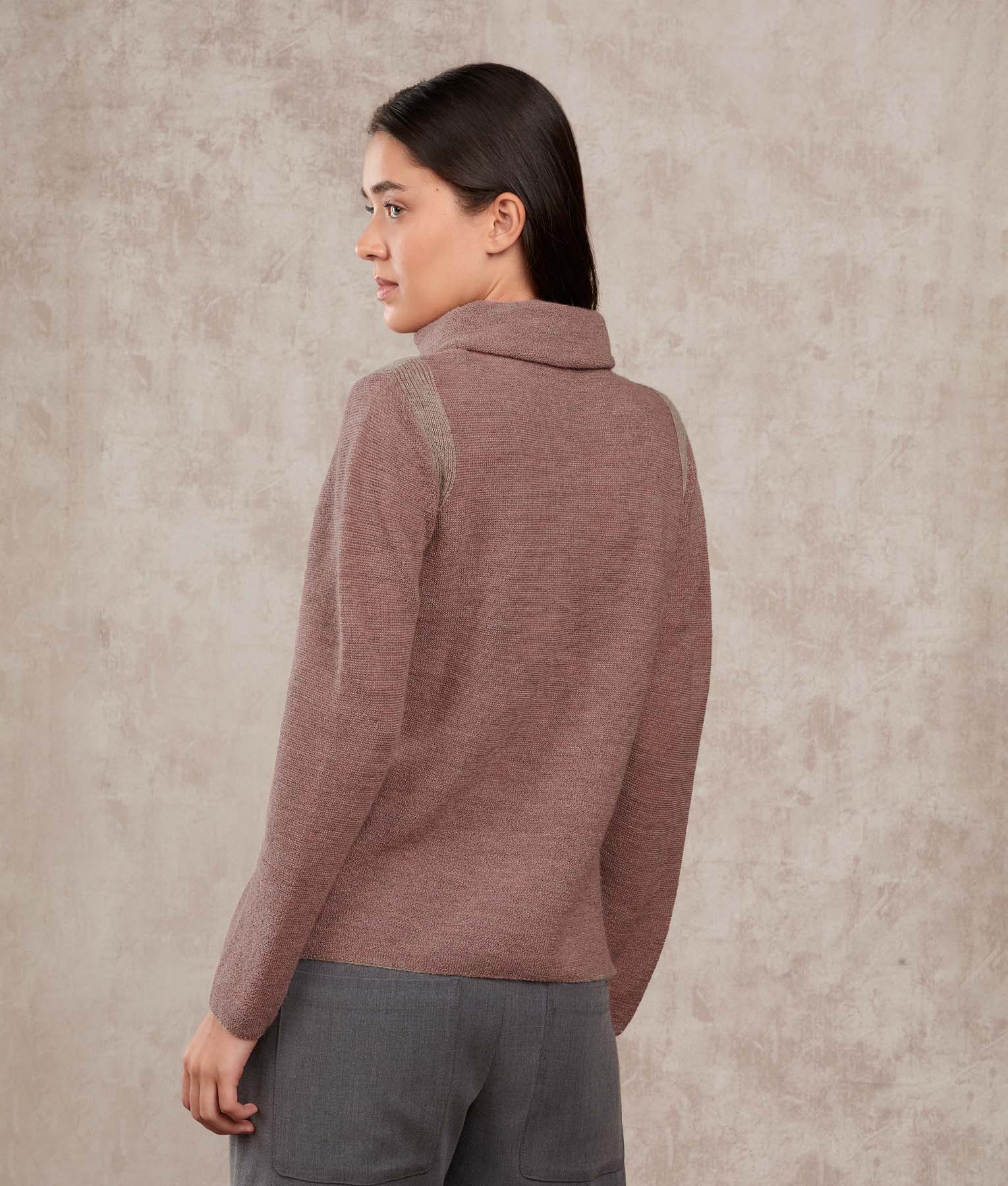 Links Sweater - Dark Orchid And Mushroom - Image 2
