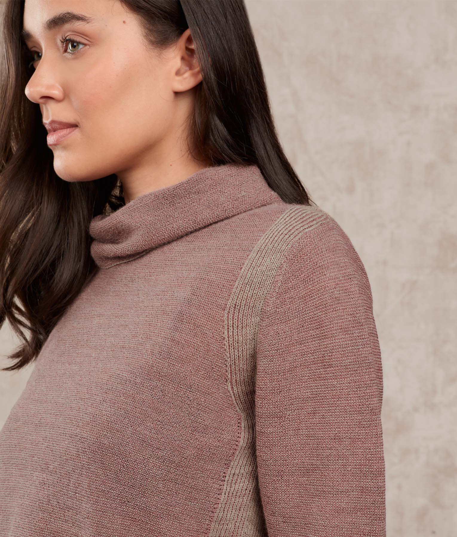 Links Sweater - Dark Orchid And Mushroom - Image 3