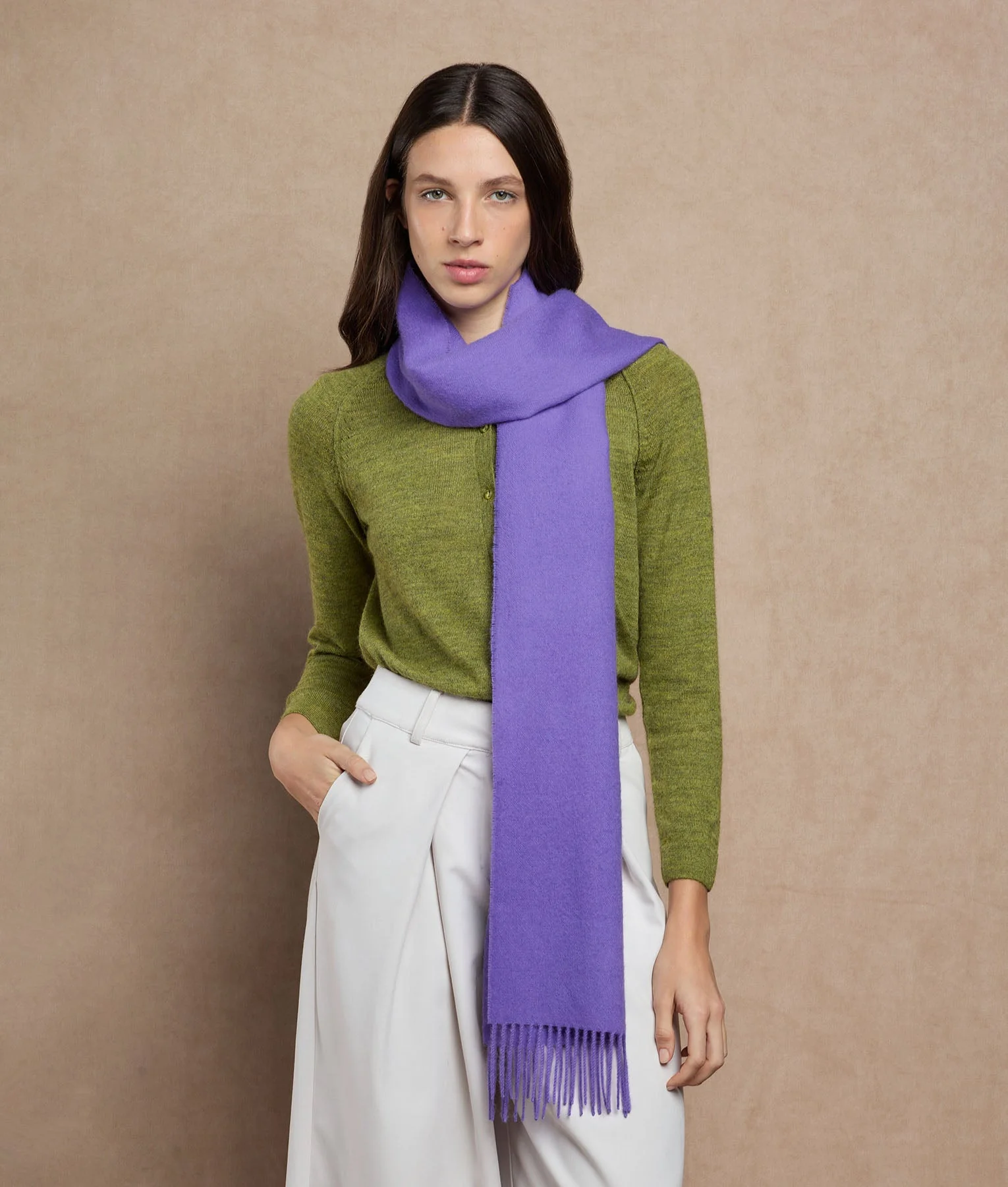 Long Brushed Scarf - Image 14