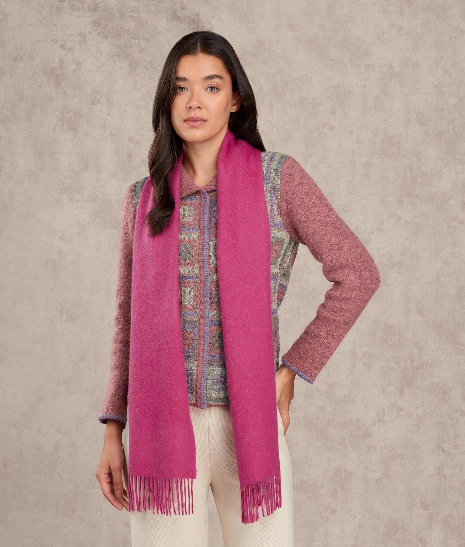 Long Brushed Scarf - Image 10