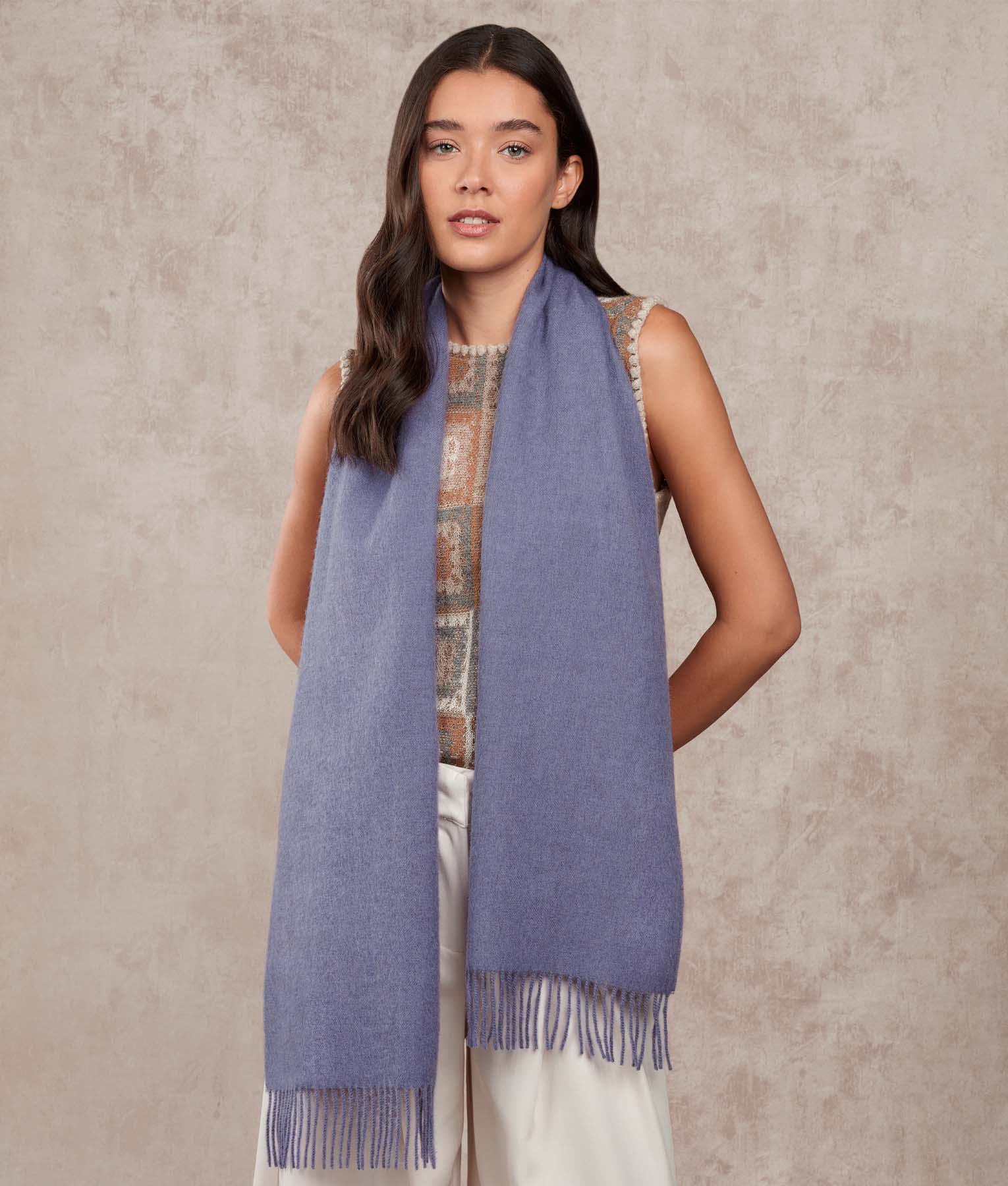 Long Brushed Scarf - Image 11
