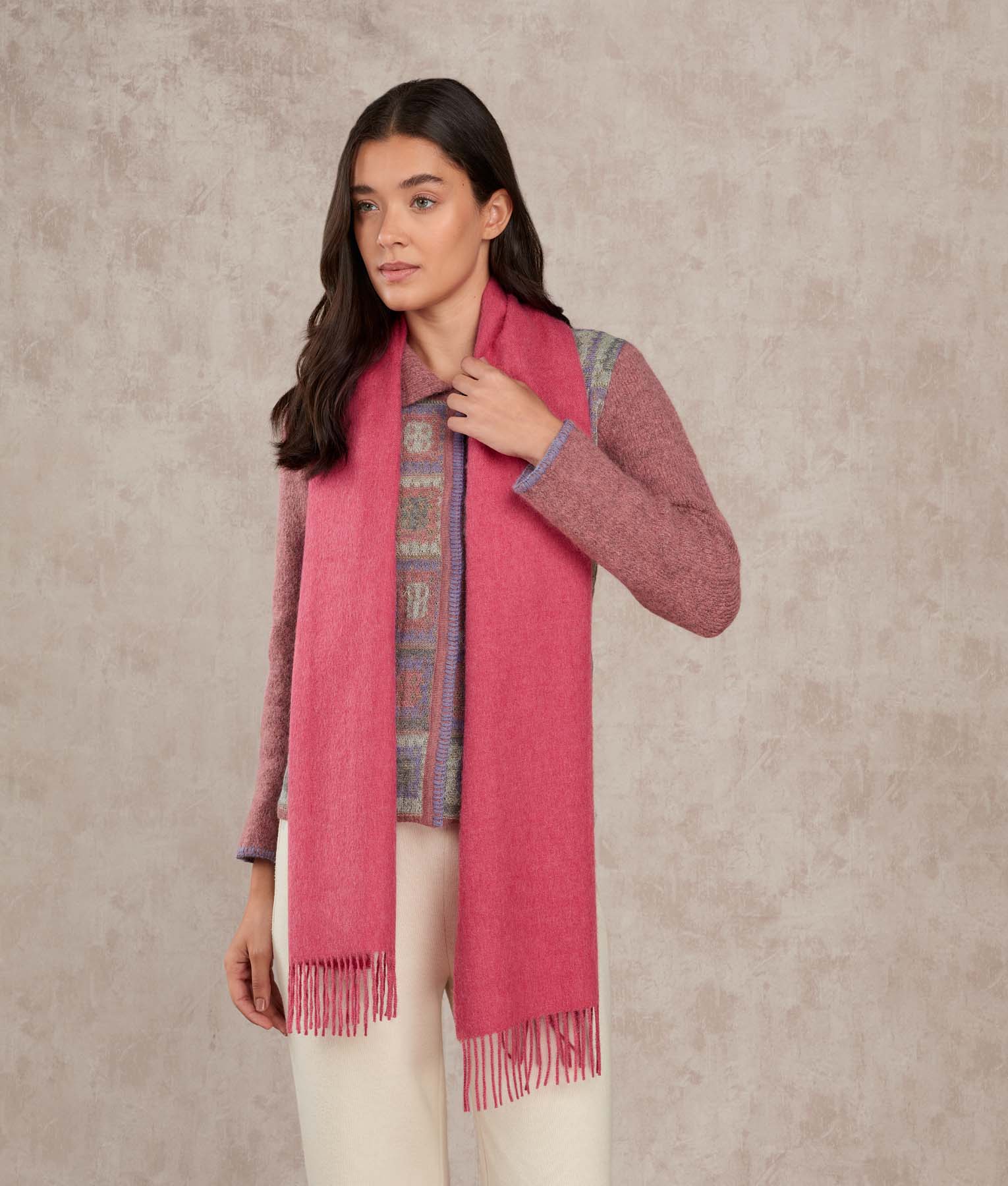 Long Brushed Scarf - Image 12