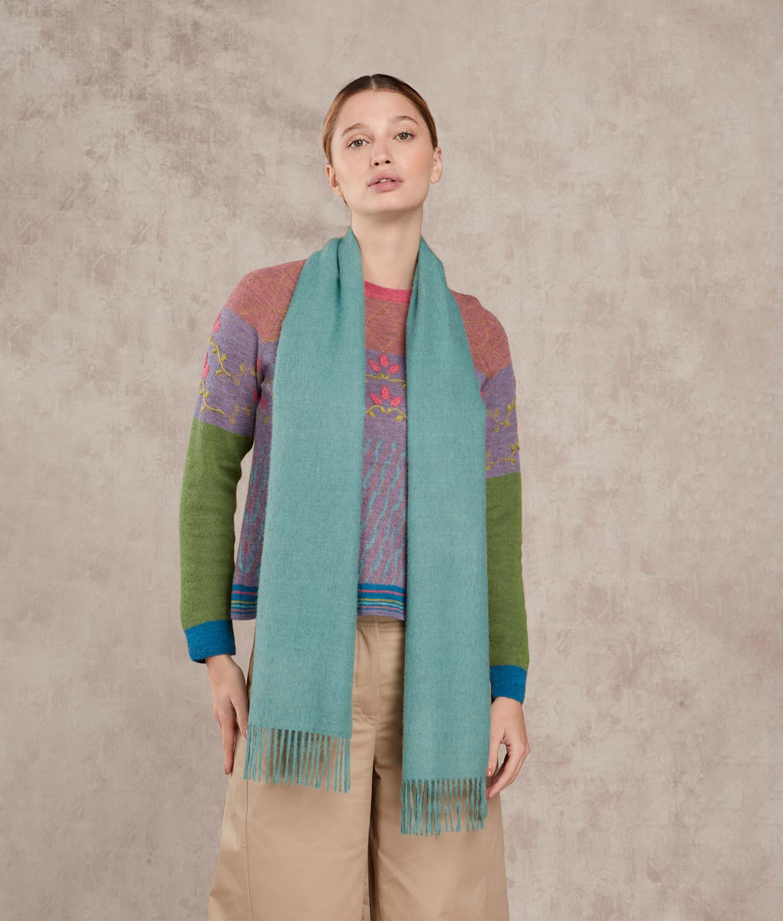 Long Brushed Scarf - Image 5
