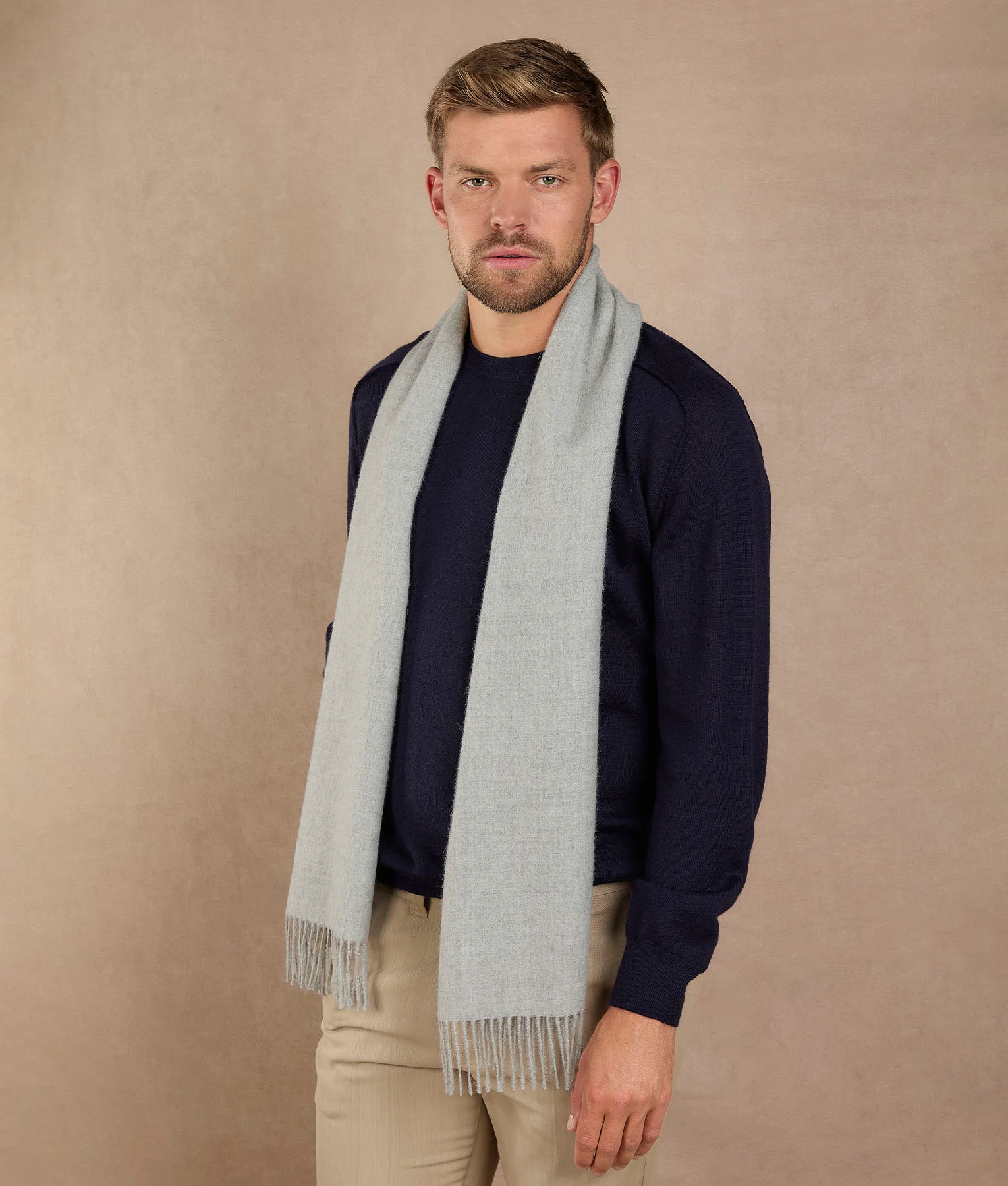 Long Brushed Scarf - Chateau Gray - Image 2