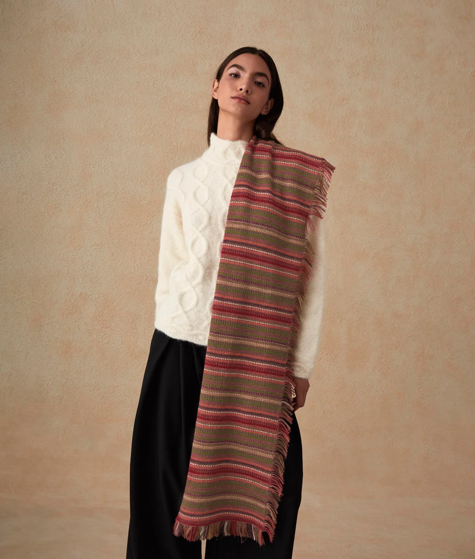 Long Village Baby Alpaca Scarf - Image 2