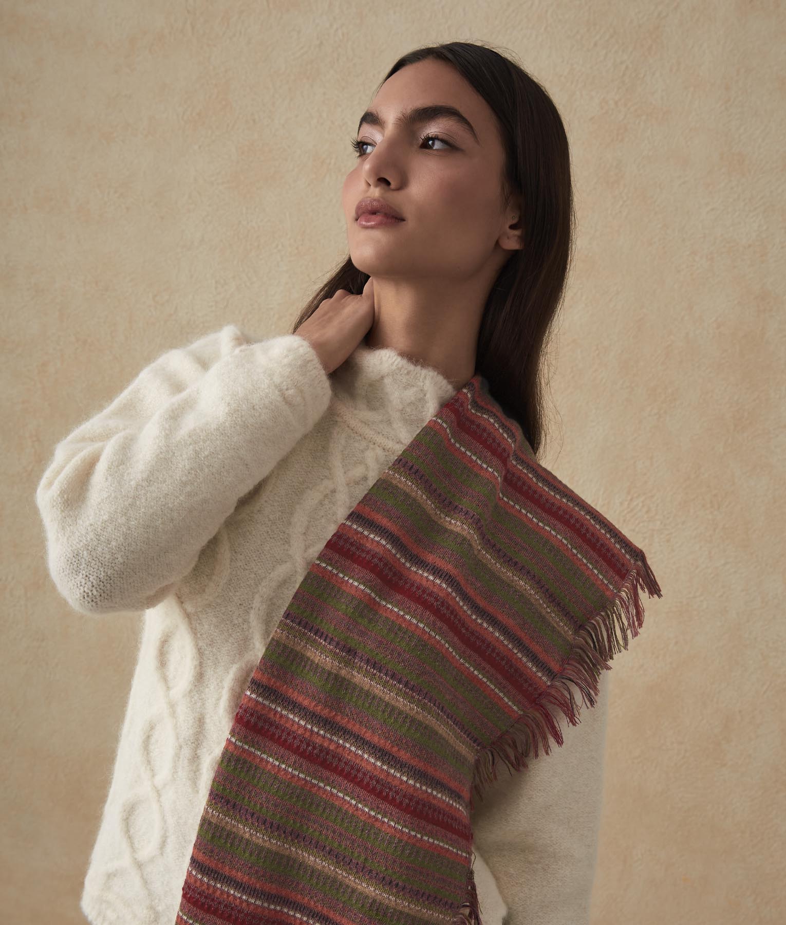 Long Village Baby Alpaca Scarf - Image 3