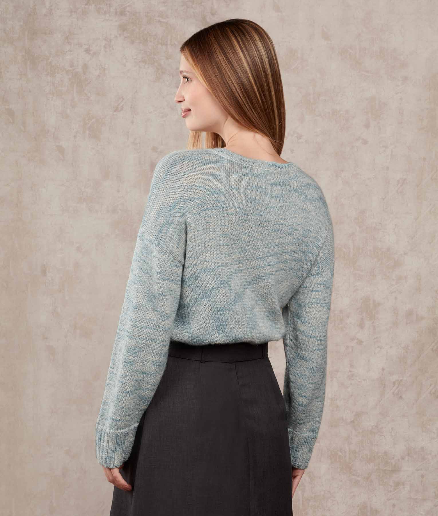 Loose Scoope Neck Sweater - Image 5