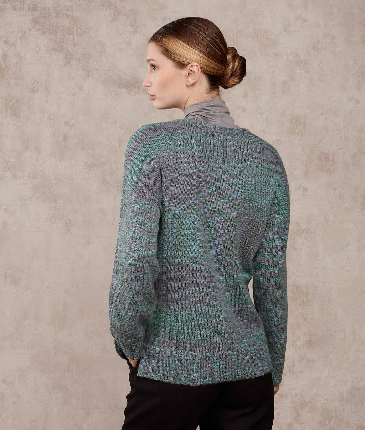 Loose Scoope Neck Sweater - Image 9