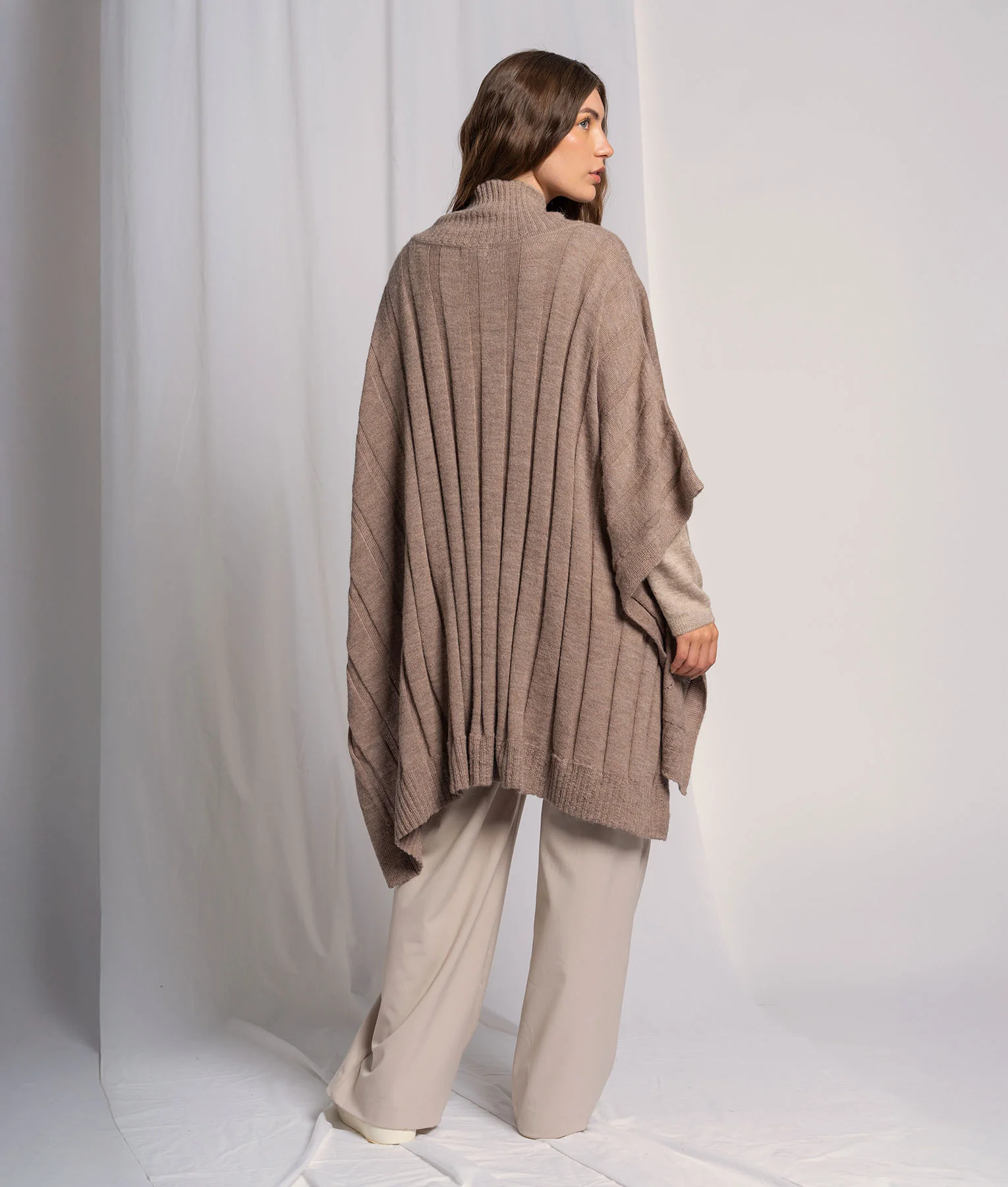 Mediri High Neck Poncho - Image 3